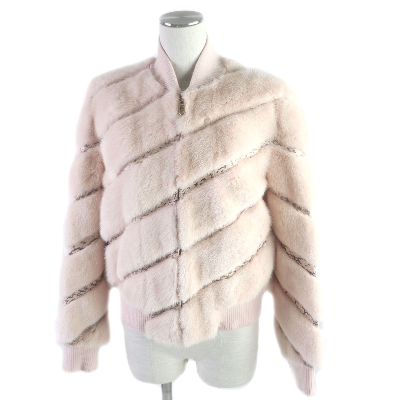 Fendi Fur Coat Light Pink 38 Women