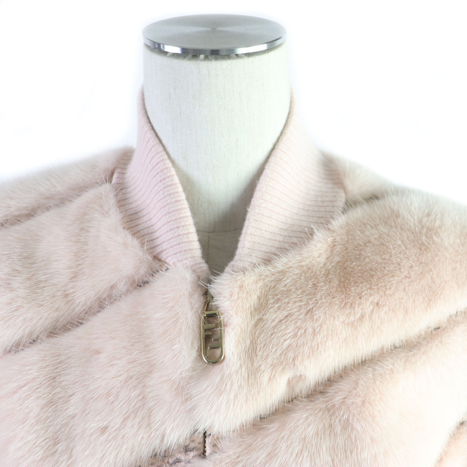 Fendi Fur Coat Light Pink 38 Women