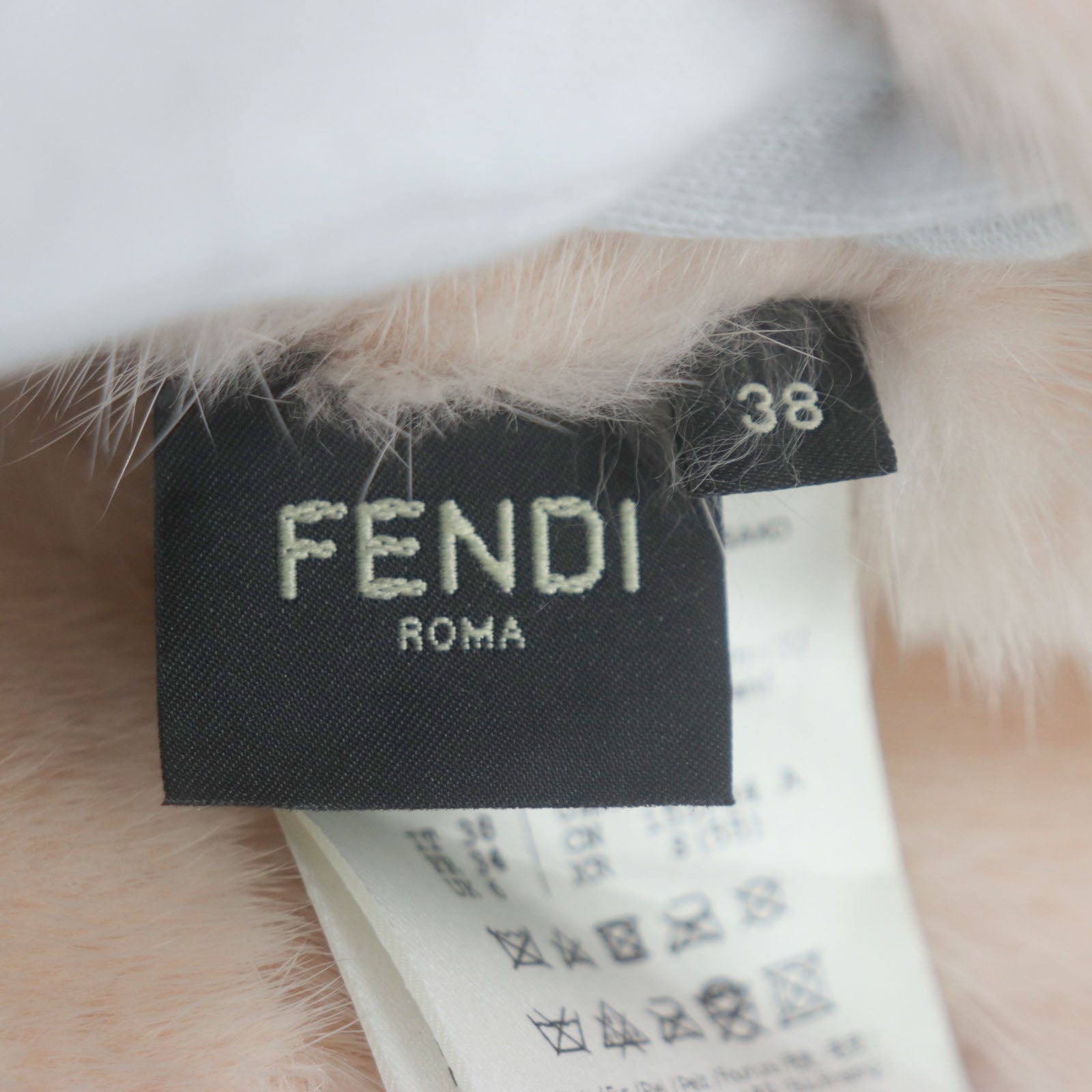 Fendi Fur Coat Light Pink 38 Women