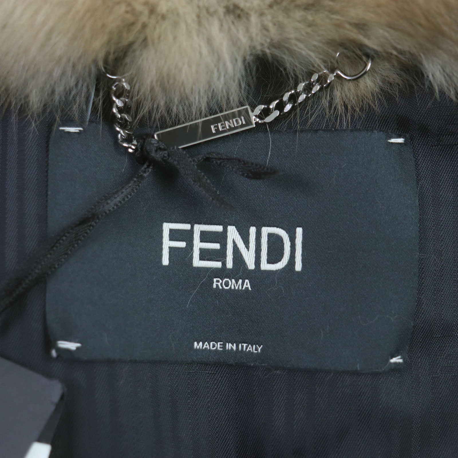 Fendi Genuine Fur Coat Light Brown 40