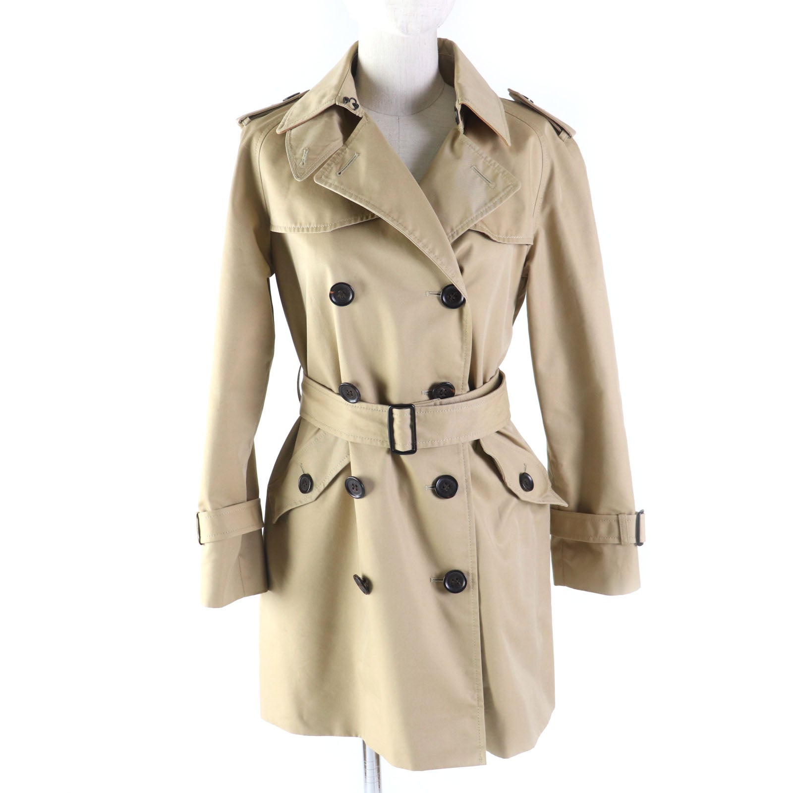 COACH F21800 Women's Trench Coat XS Beige