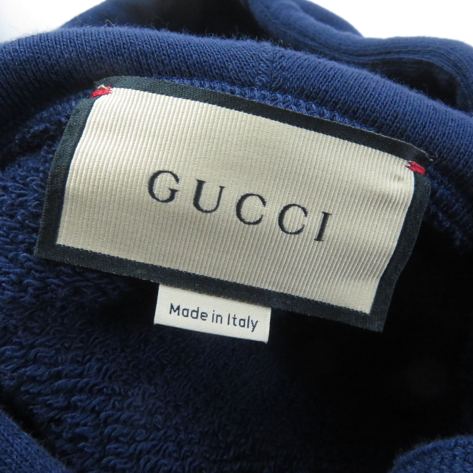 Gucci Cotton Interlocking G Pullover Navy XS