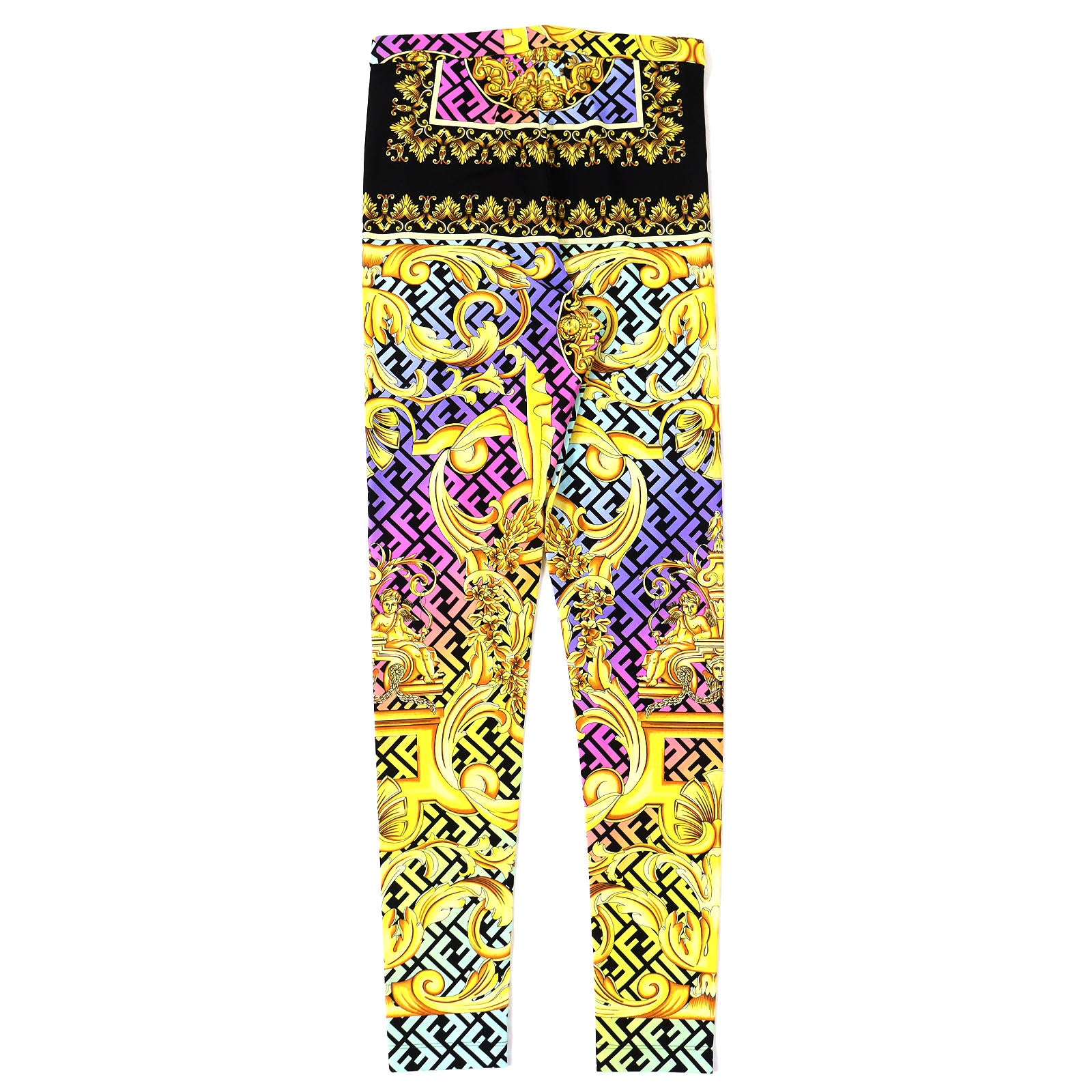 FENDI FENDACE Baroque Leggings Spats Multicolor Women