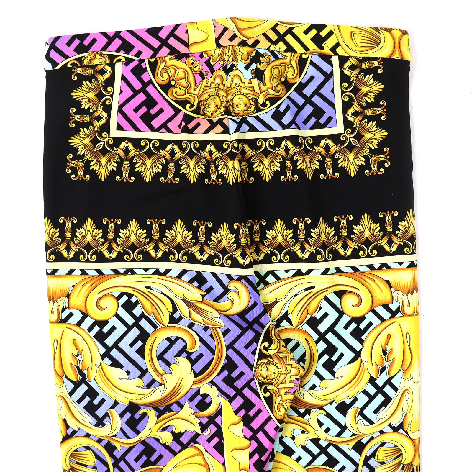 FENDI FENDACE Baroque Leggings Spats Multicolor Women