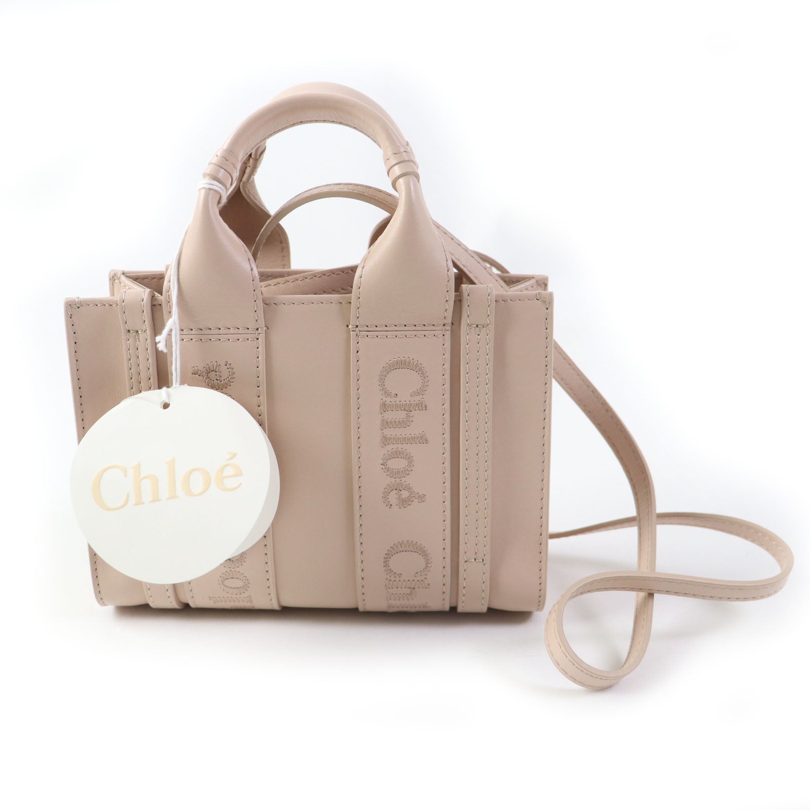 Chloe Woody Smooth Calfskin Mini Tote Bag