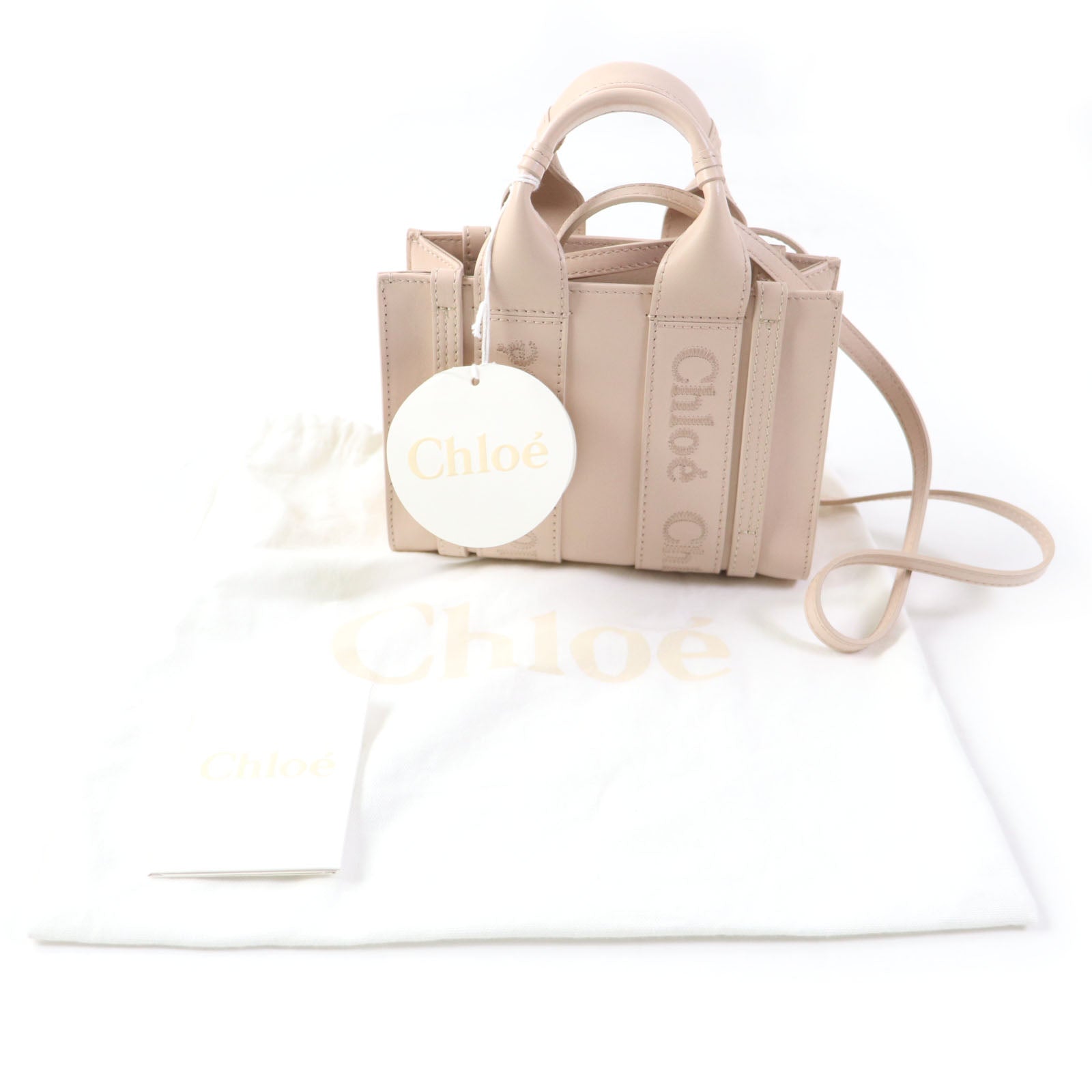 Chloe Woody Smooth Calfskin Mini Tote Bag