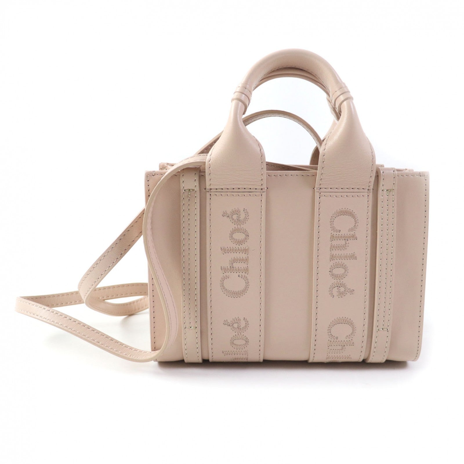 Chloe Woody Smooth Calfskin Mini Tote Bag