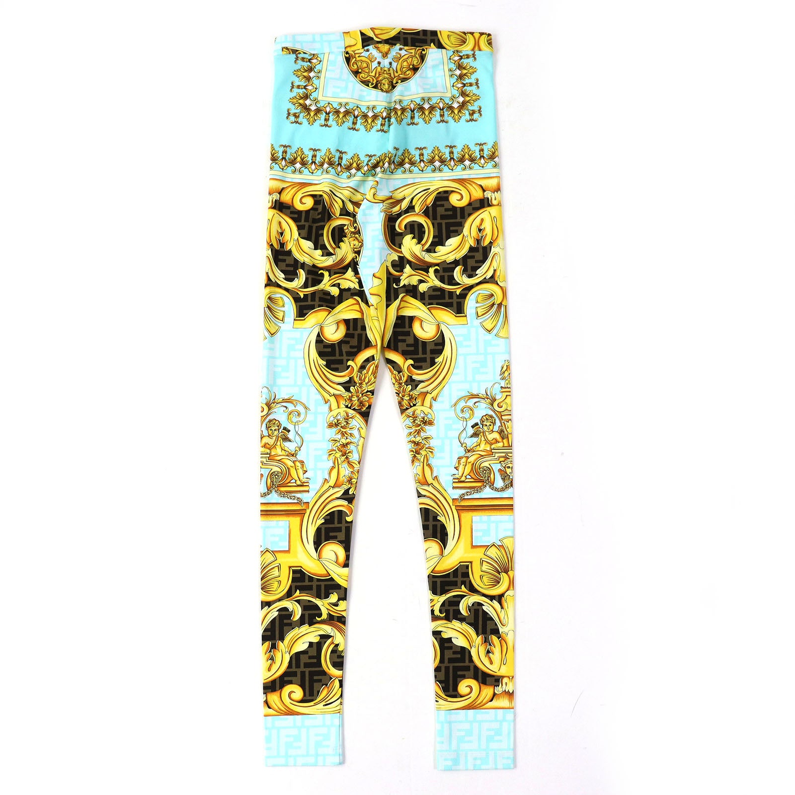 FENDI FENDACE Baroque Leggings Spats Multicolor Women