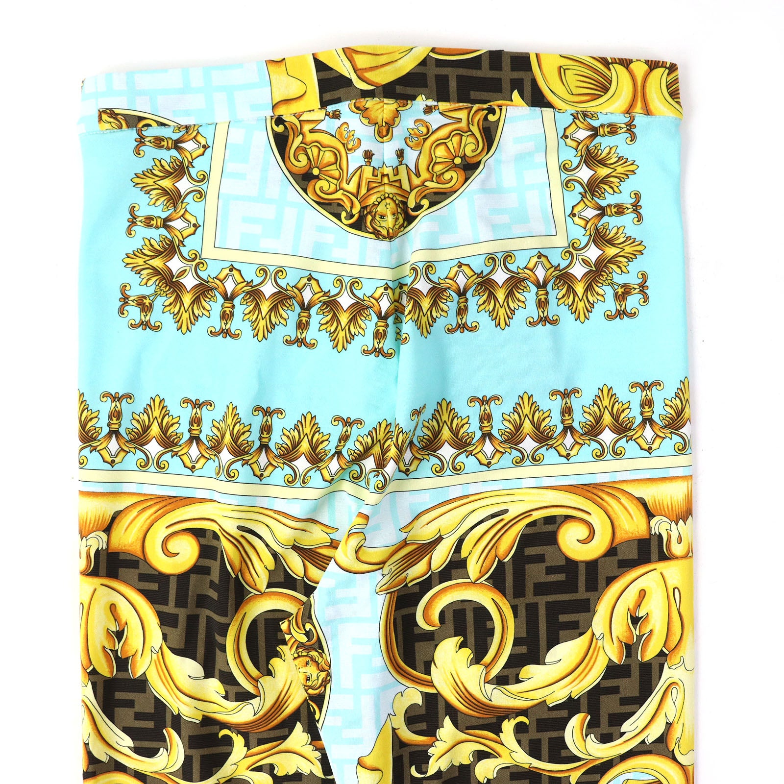 FENDI FENDACE Baroque Leggings Spats Multicolor Women