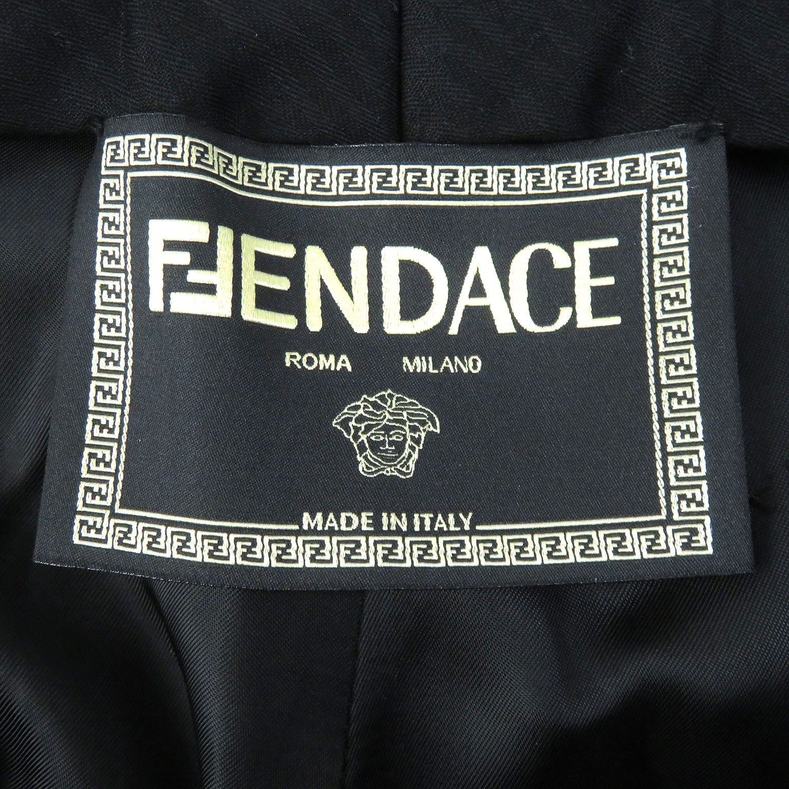 Fendi FENDACE Chain Patchwork Flare Denim Pants