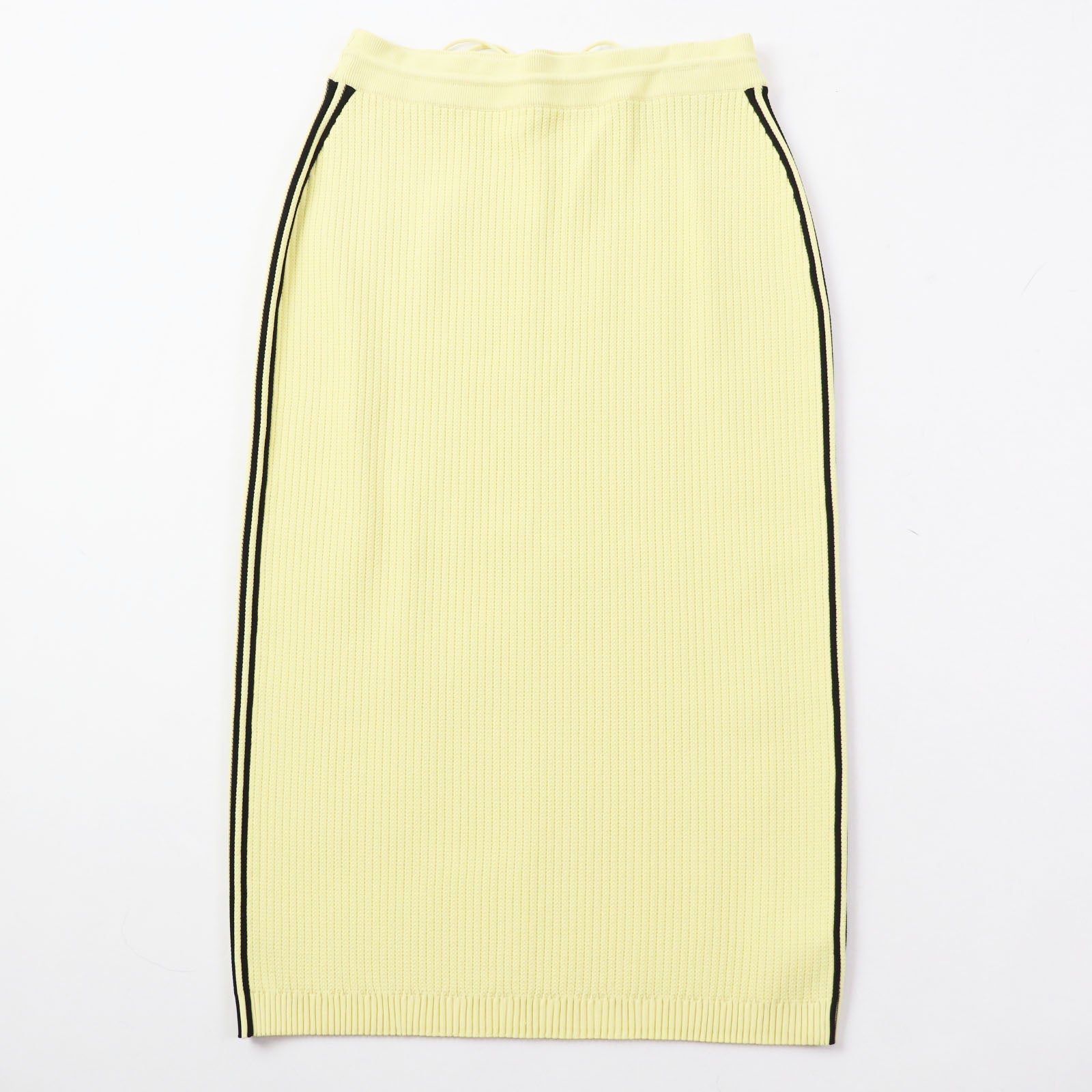 GUCCI Adidas Striped Knit Long Skirt Yellow Black