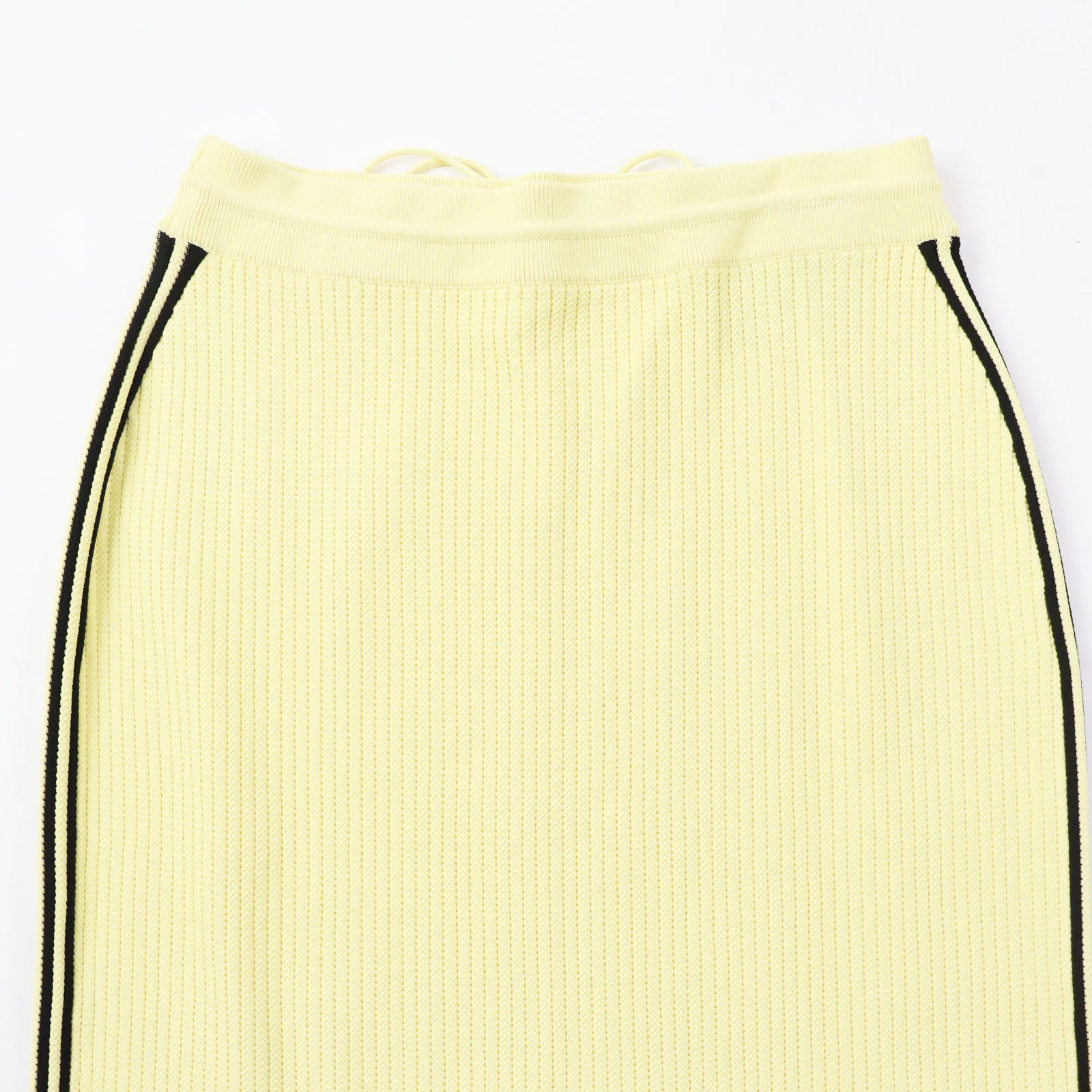 GUCCI Adidas Striped Knit Long Skirt Yellow Black