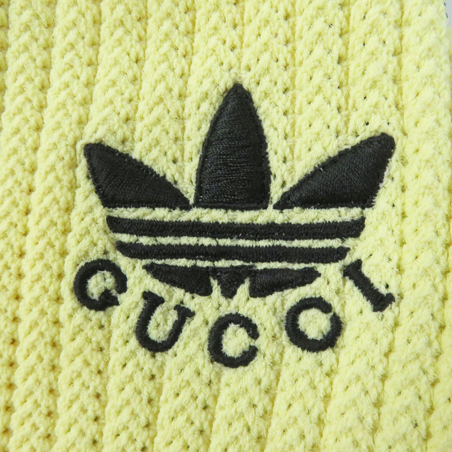 GUCCI Adidas Striped Knit Long Skirt Yellow Black