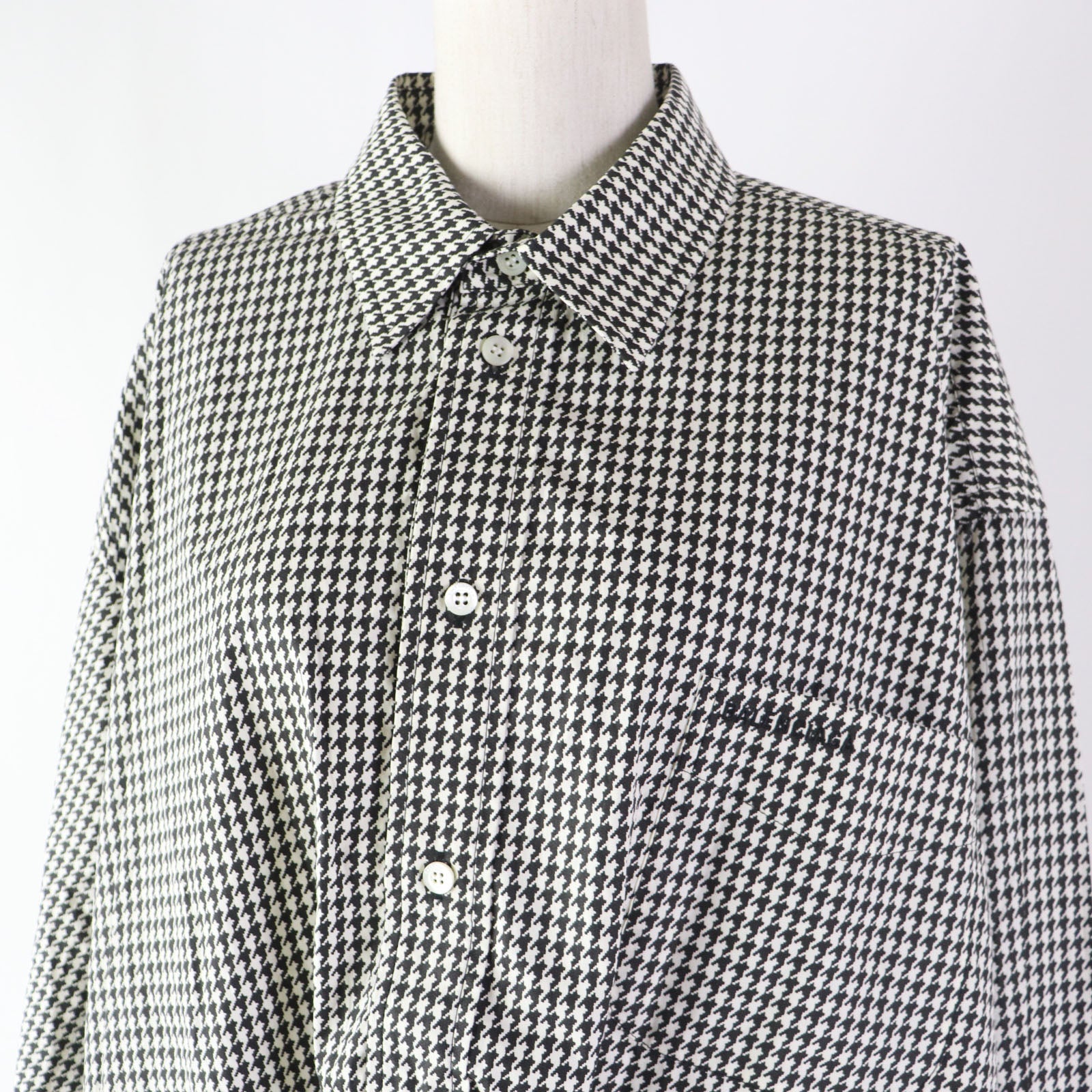 Balenciaga Houndstooth Long Sleeve Shirt