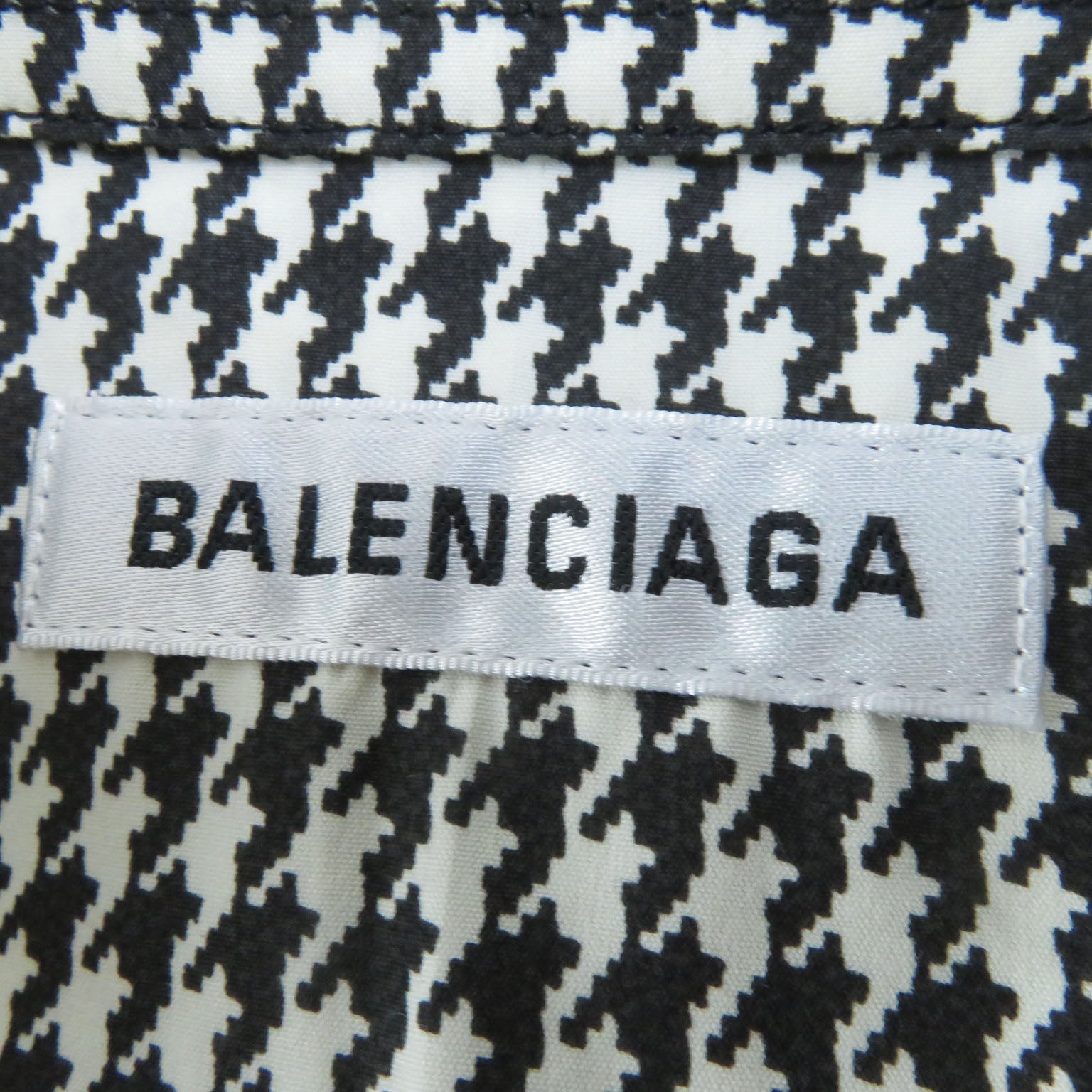 Balenciaga Houndstooth Long Sleeve Shirt