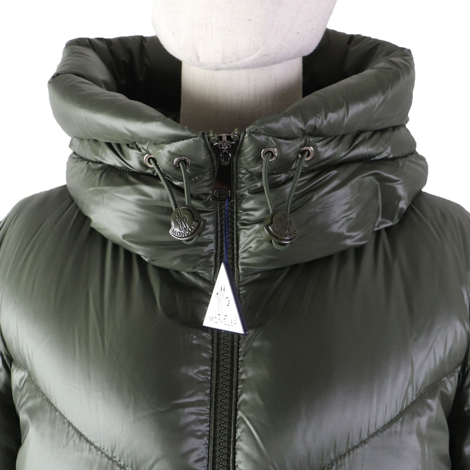 Moncler Chambon Nylon Hooded Down Jacket Khaki