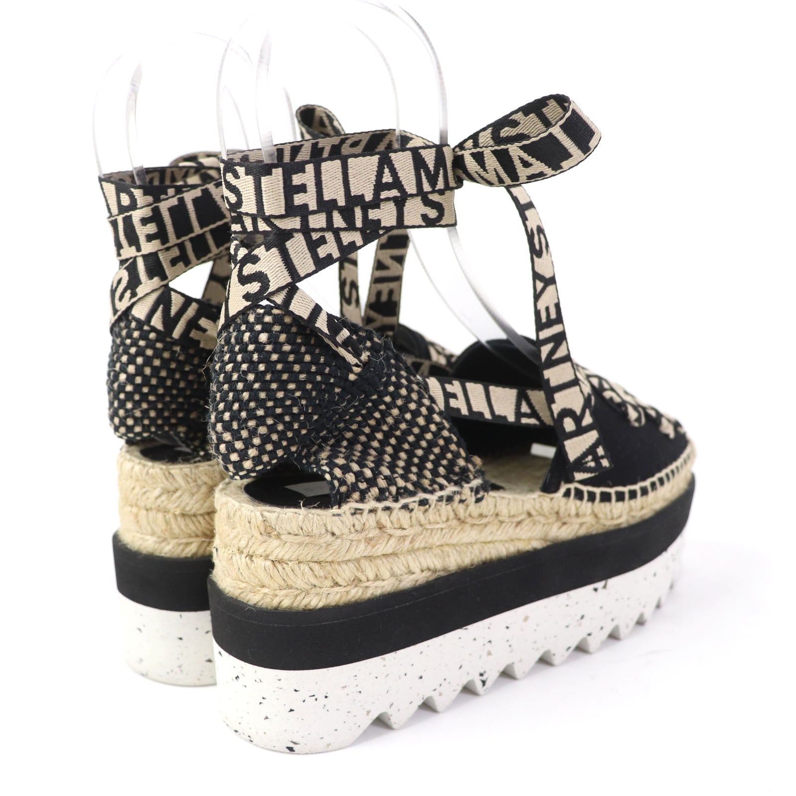 Stella McCartney Gaia Logo Platform Espadrilles