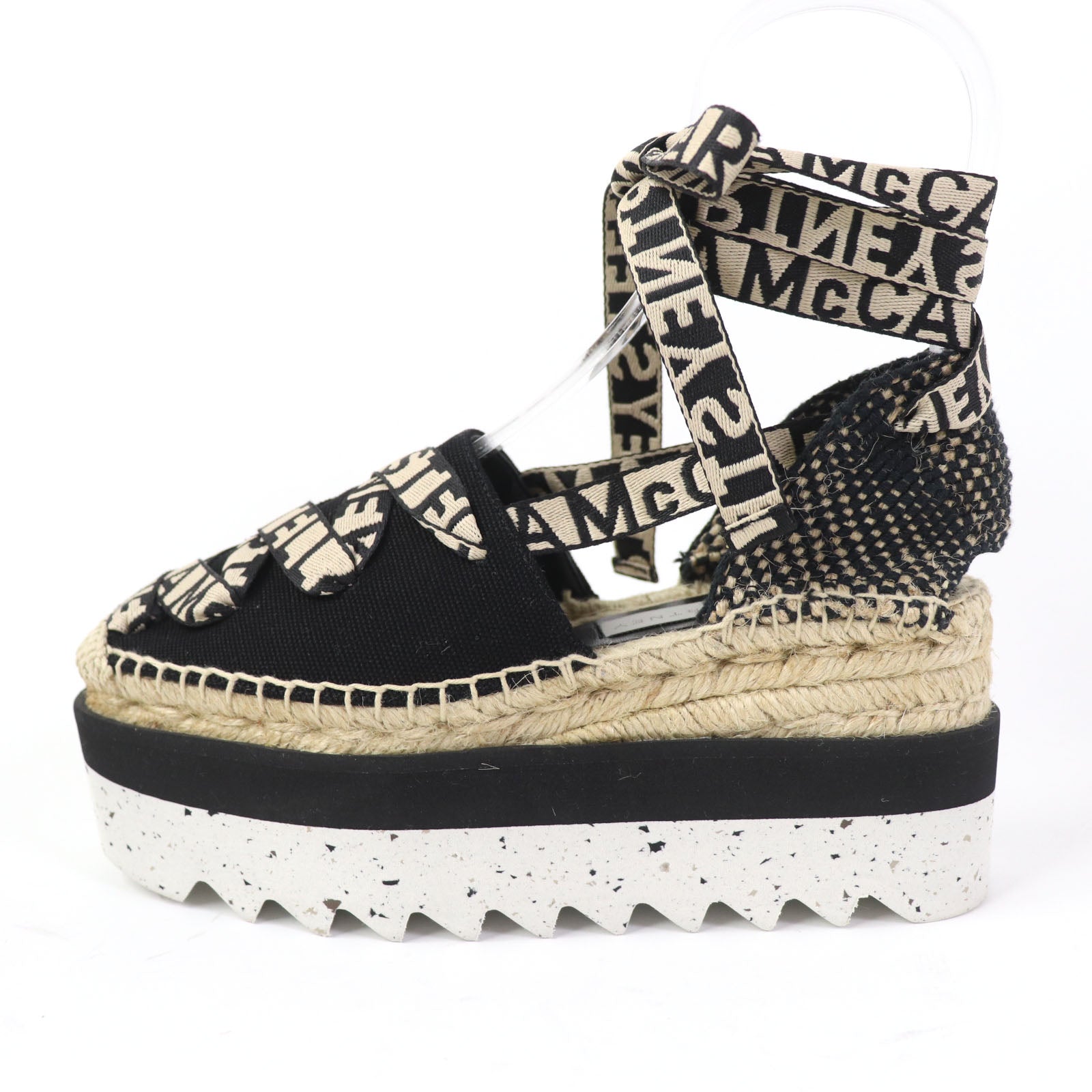 Stella McCartney Gaia Logo Platform Espadrilles