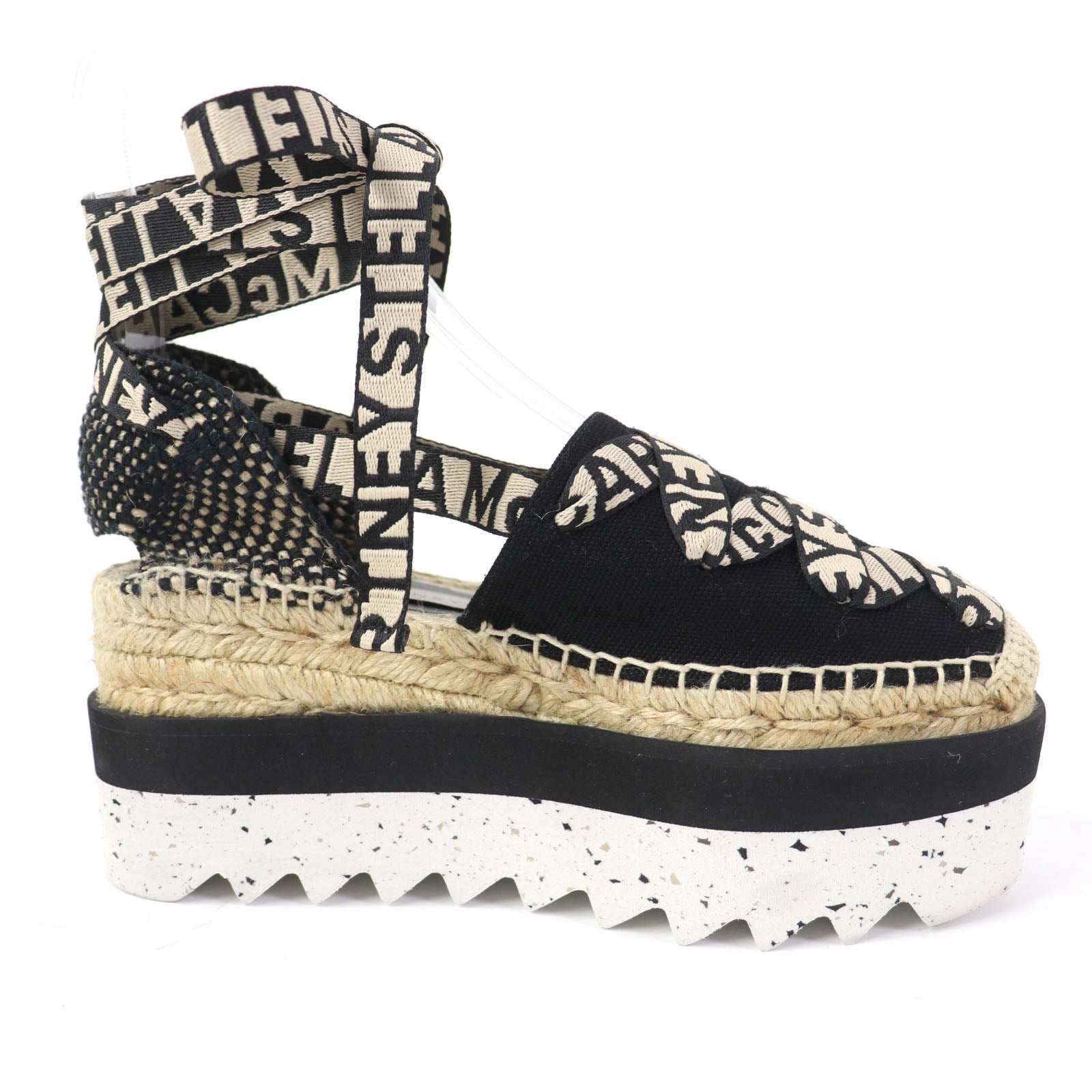 Stella McCartney Gaia Logo Platform Espadrilles