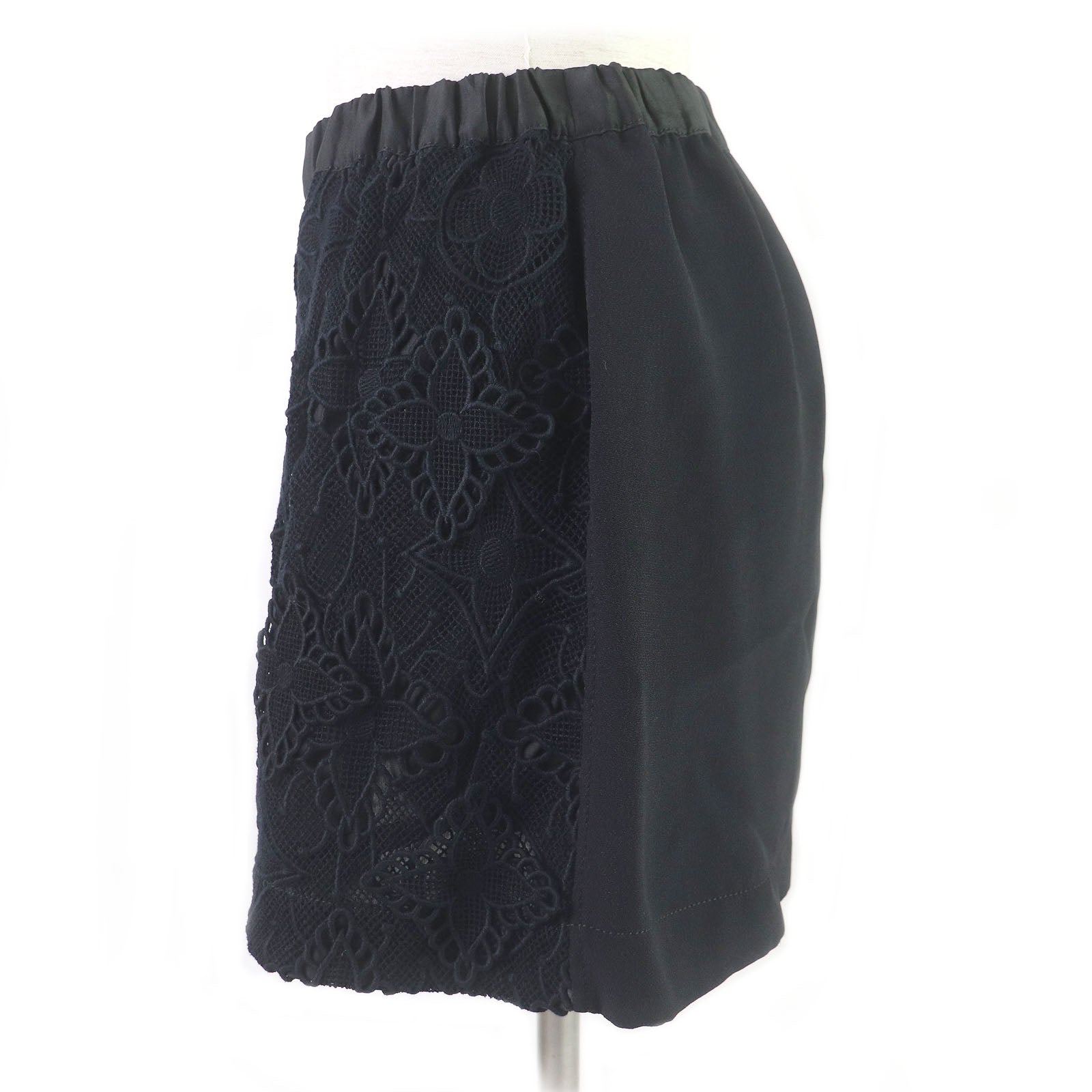 Louis Vuitton Monogram Flower Lace Mini Skirt