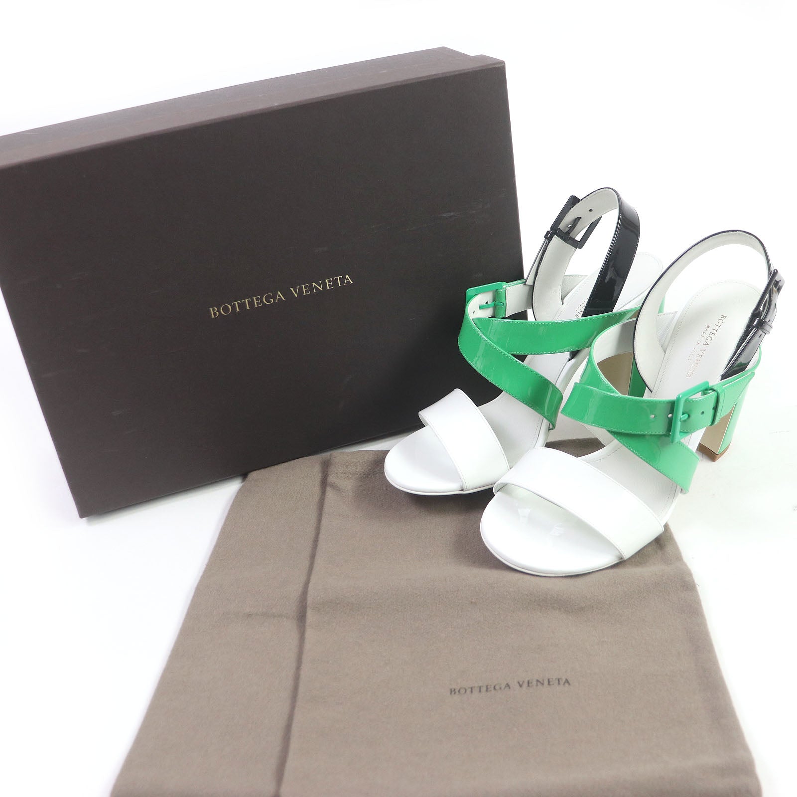 Bottega Veneta Patent Leather Sandals 37