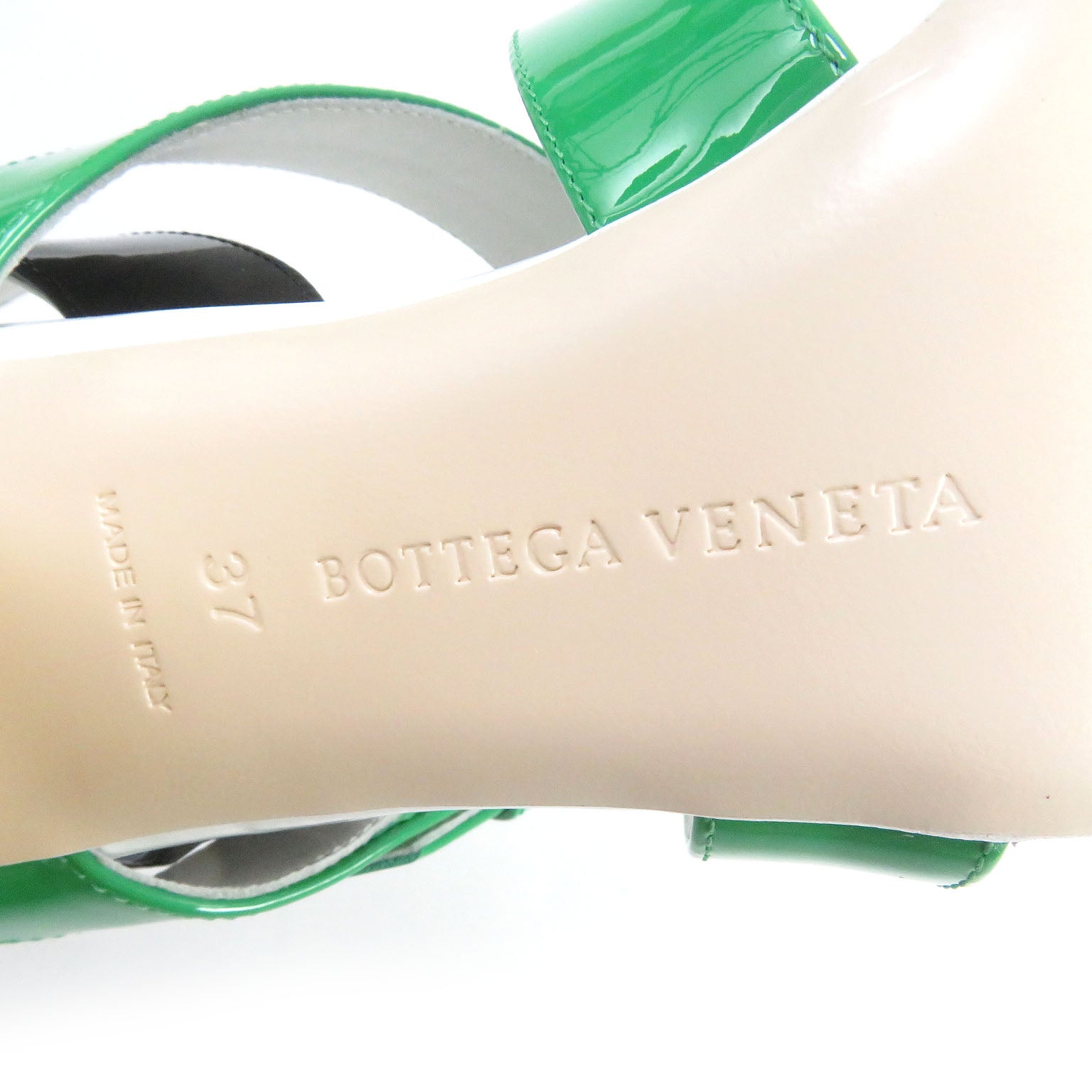 Bottega Veneta Patent Leather Sandals 37