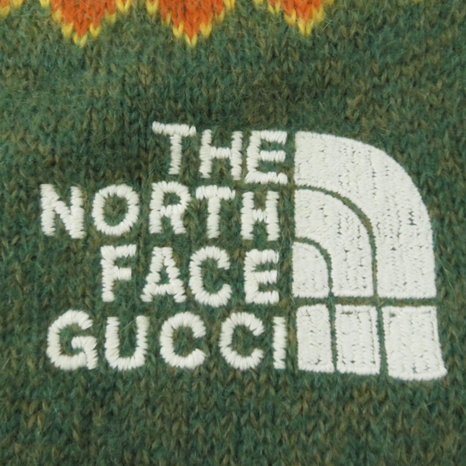 GUCCI North Face Mohair Nylon Jacquard Sweater M