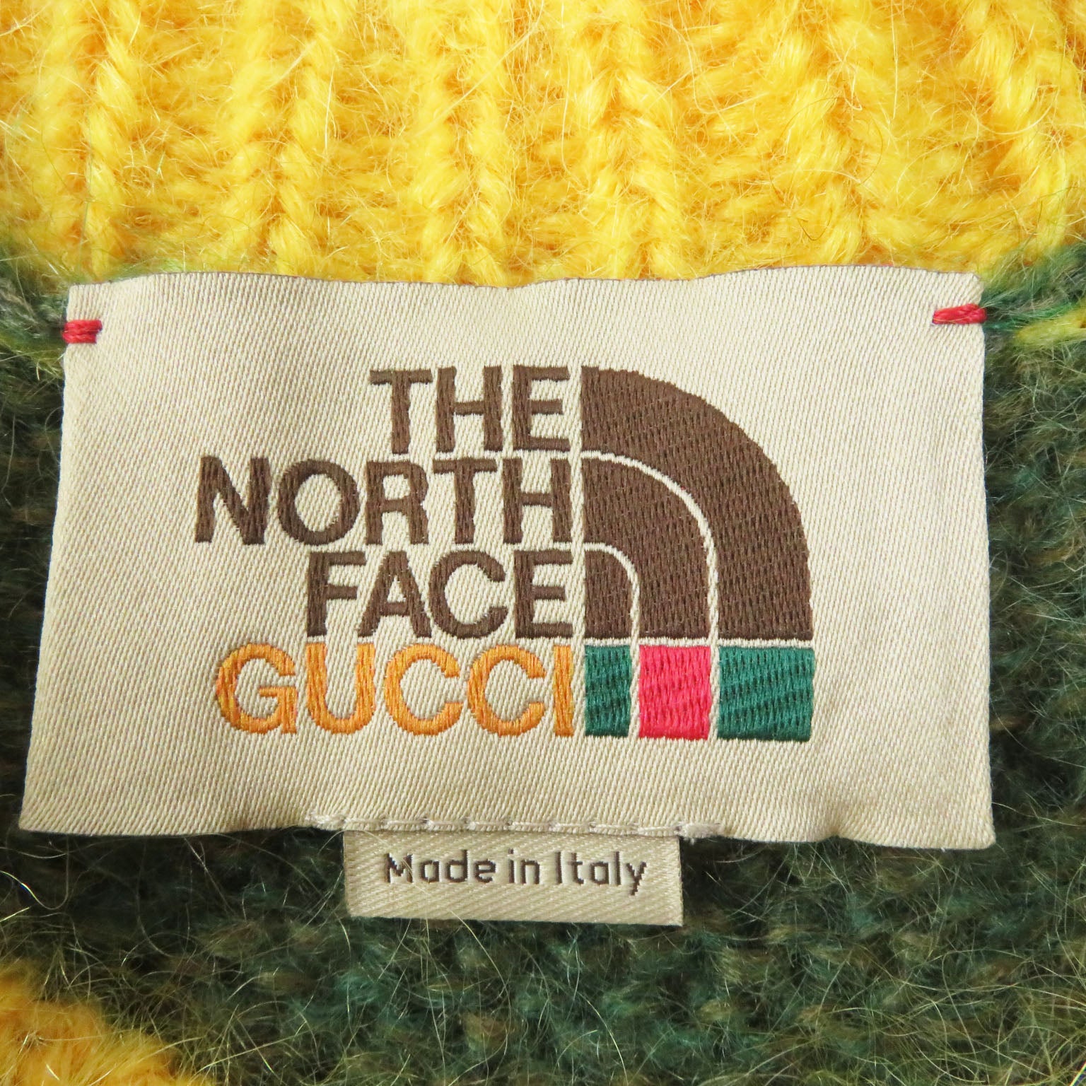 GUCCI North Face Mohair Nylon Jacquard Sweater M