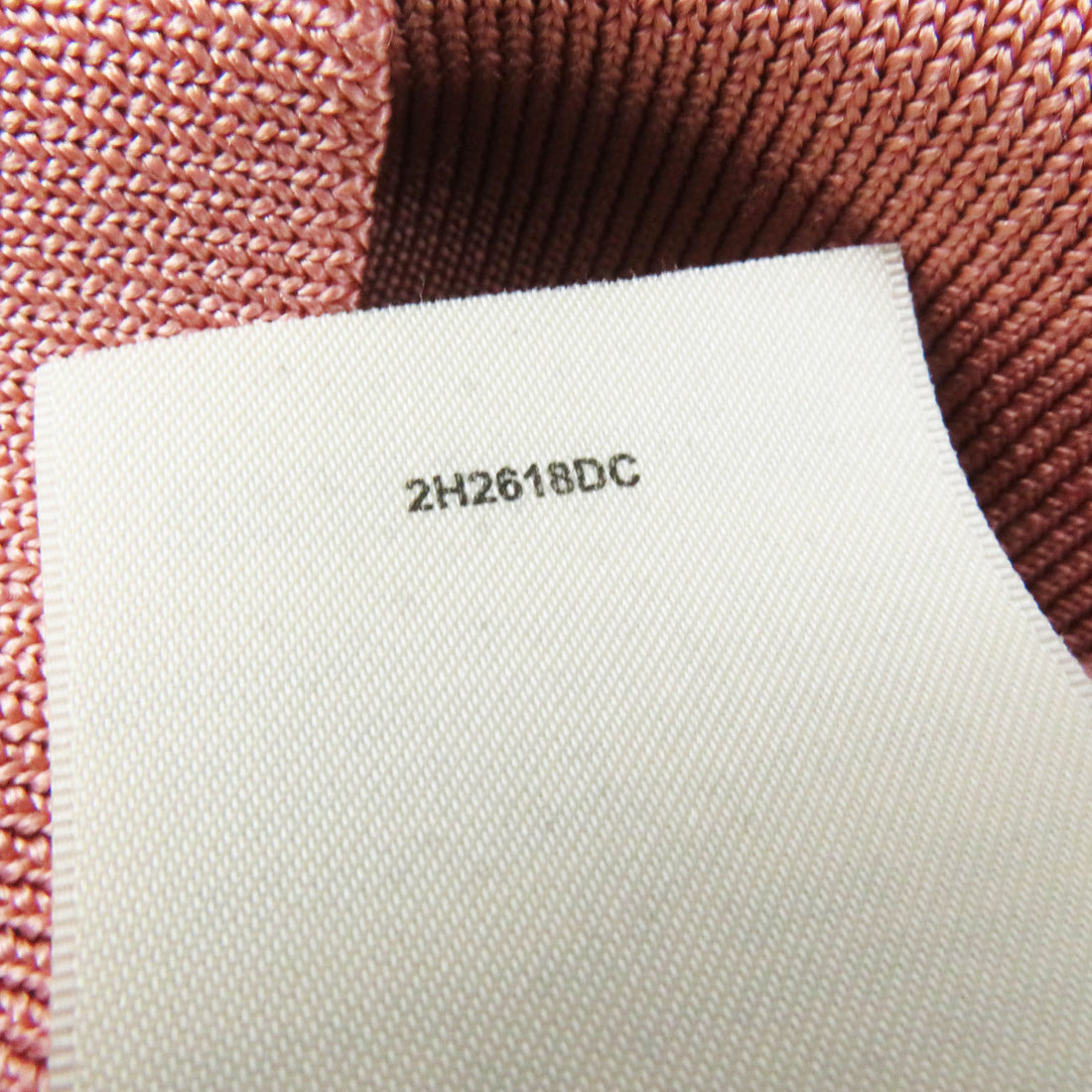 HERMES Wool Nylon Openwork Knit Sweater Pink 42