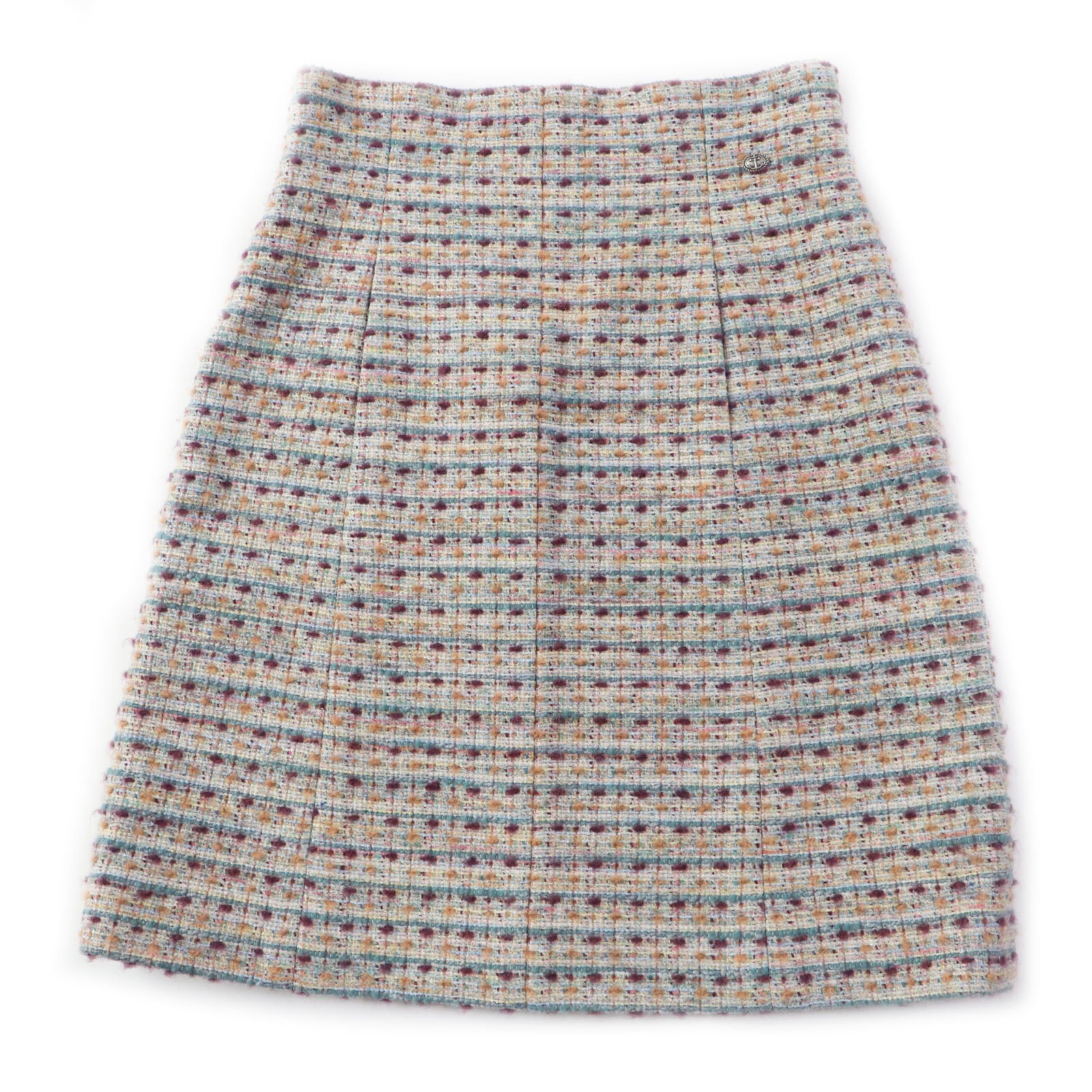 Chanel Wool Tweed Trapezoid Long Skirt