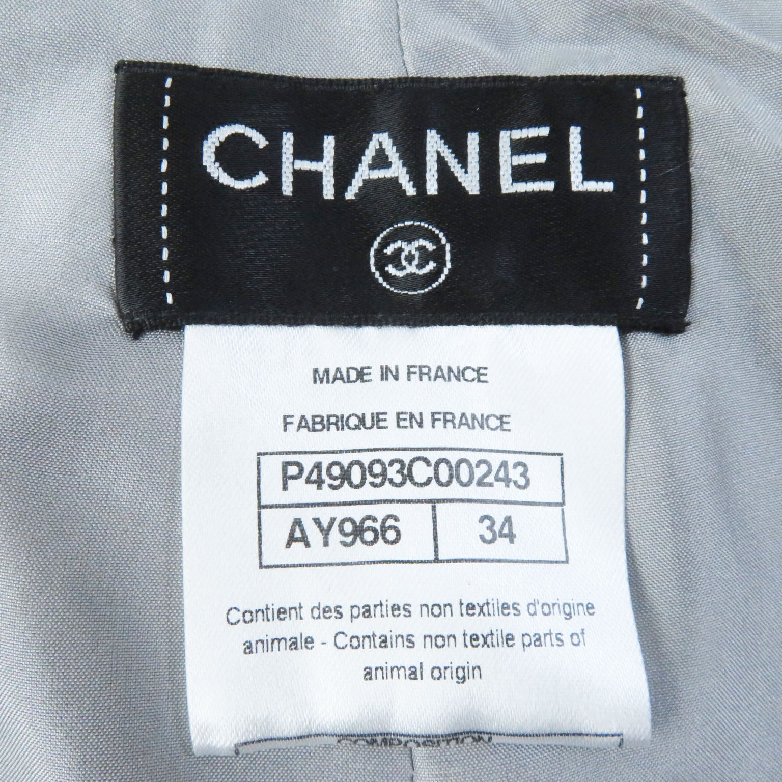 Chanel Lamb Leather Silk Shorts Gray 34