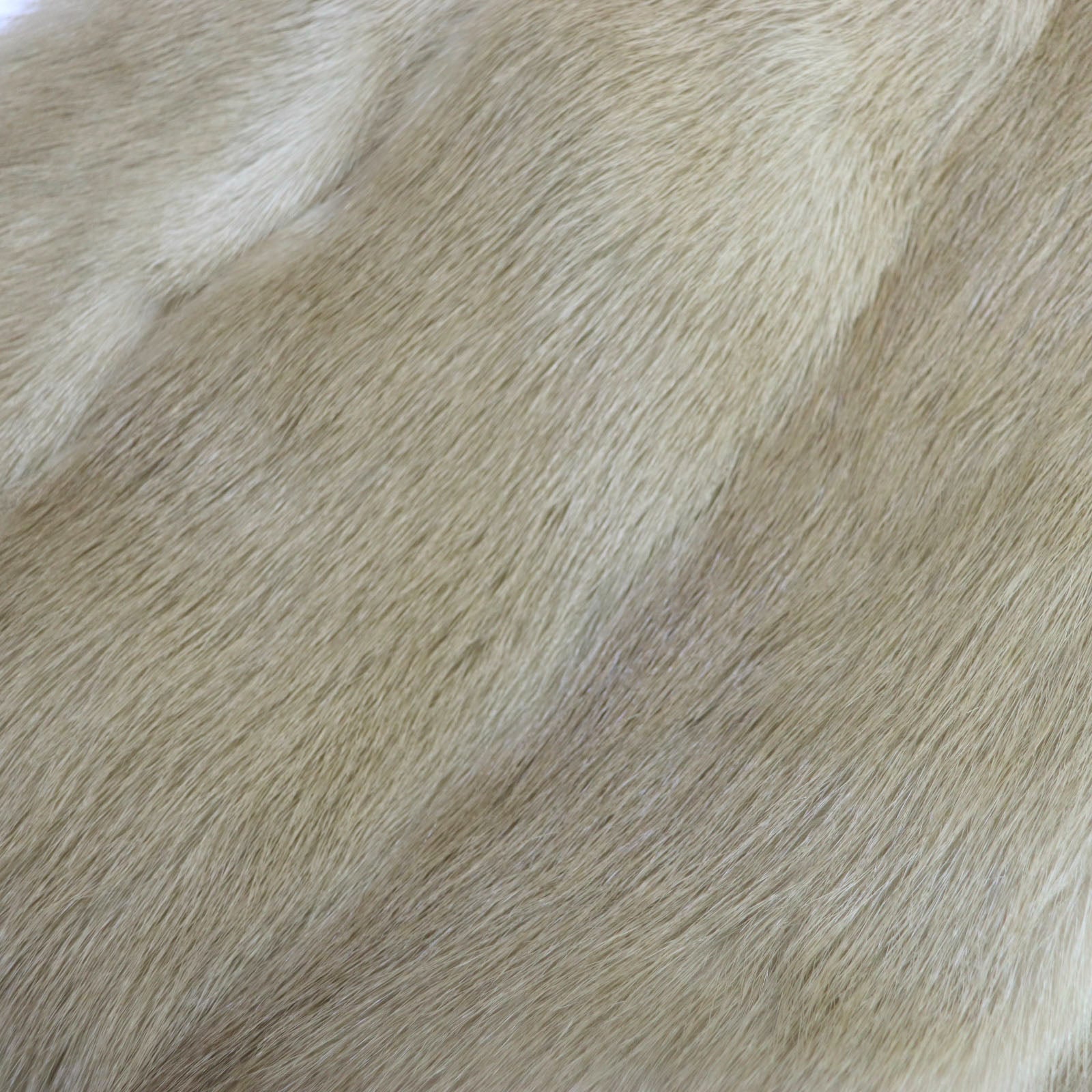 Mink Fur Shawl with Tassel Light Brown Gray