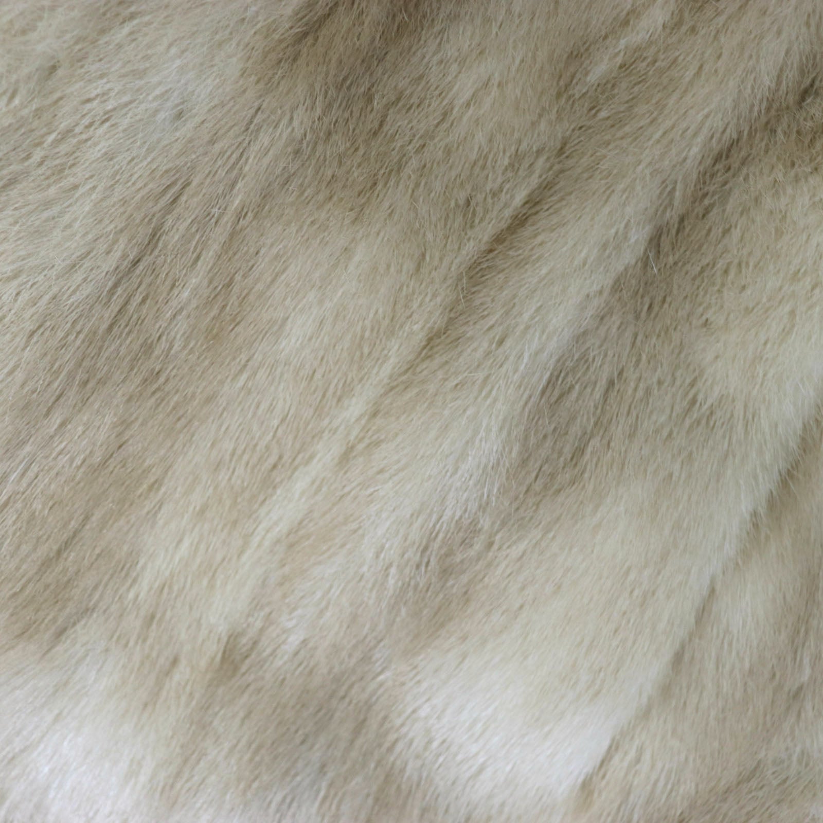 Mink Fur Shawl with Tassel Light Brown Gray