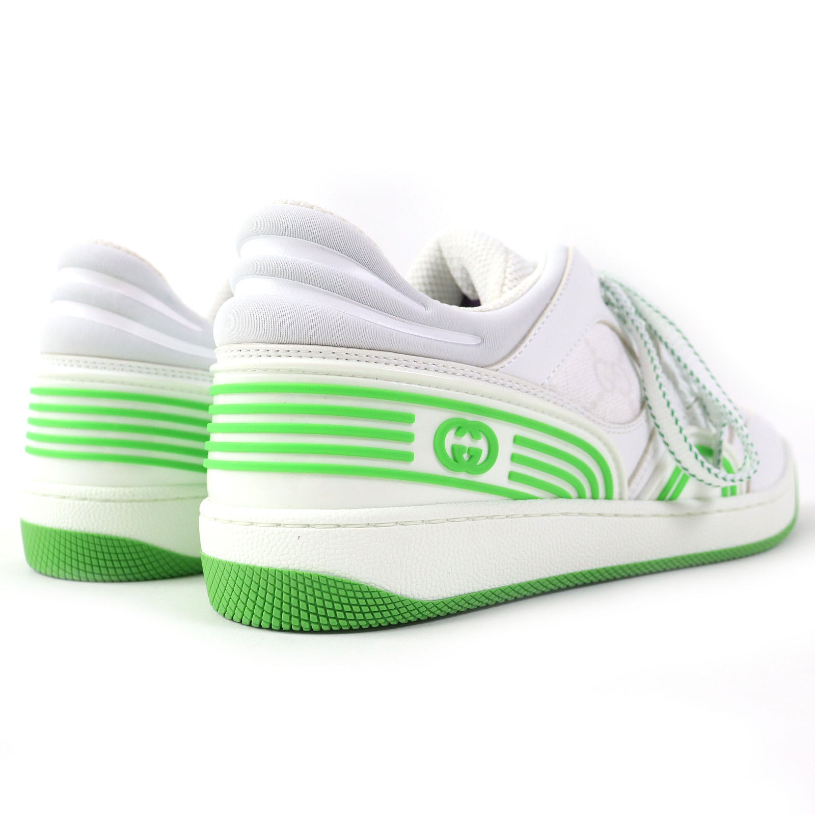 Gucci Basket GG Sneakers White Green Women