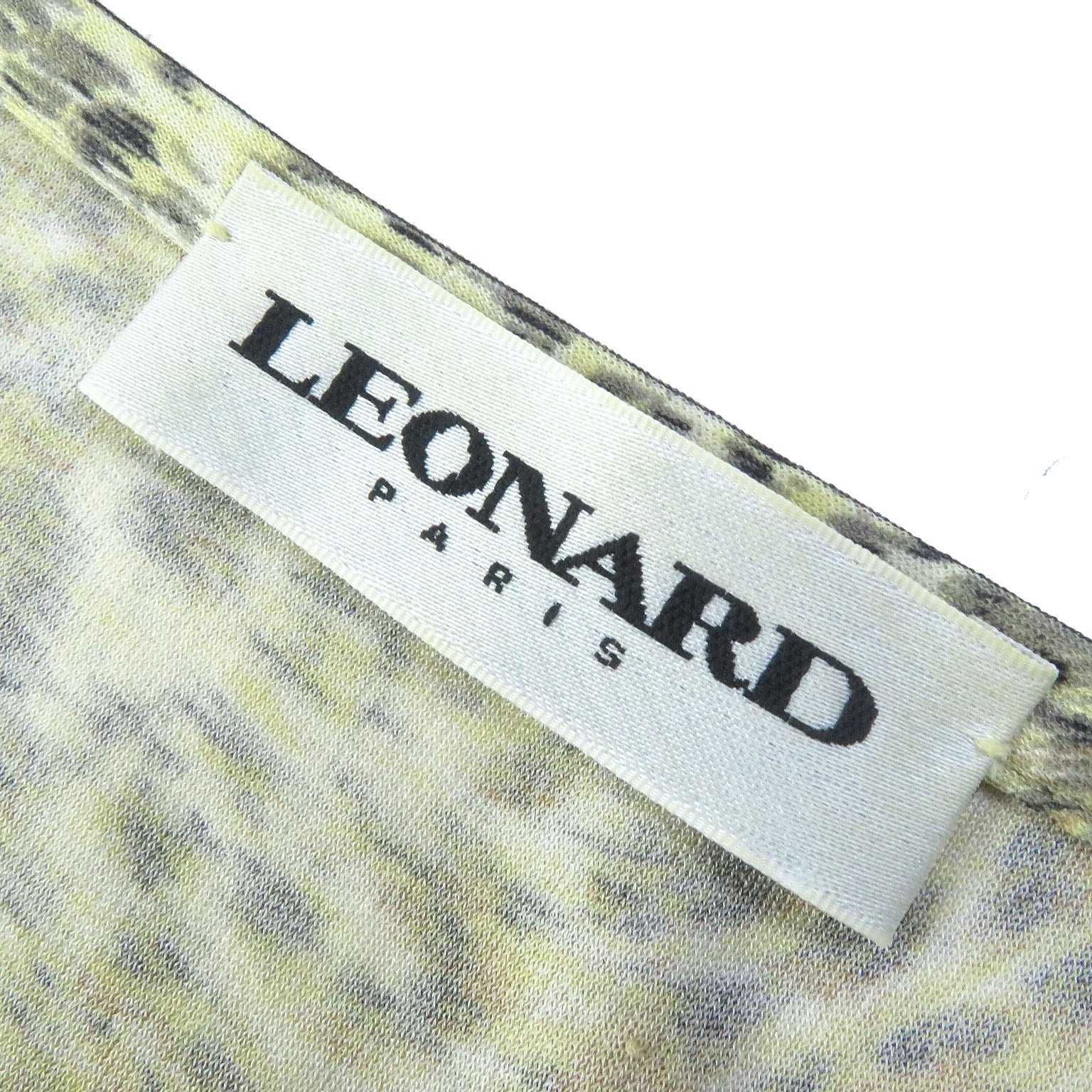 LEONARD Silk Leopard Long Sleeve Tunic Top Beige