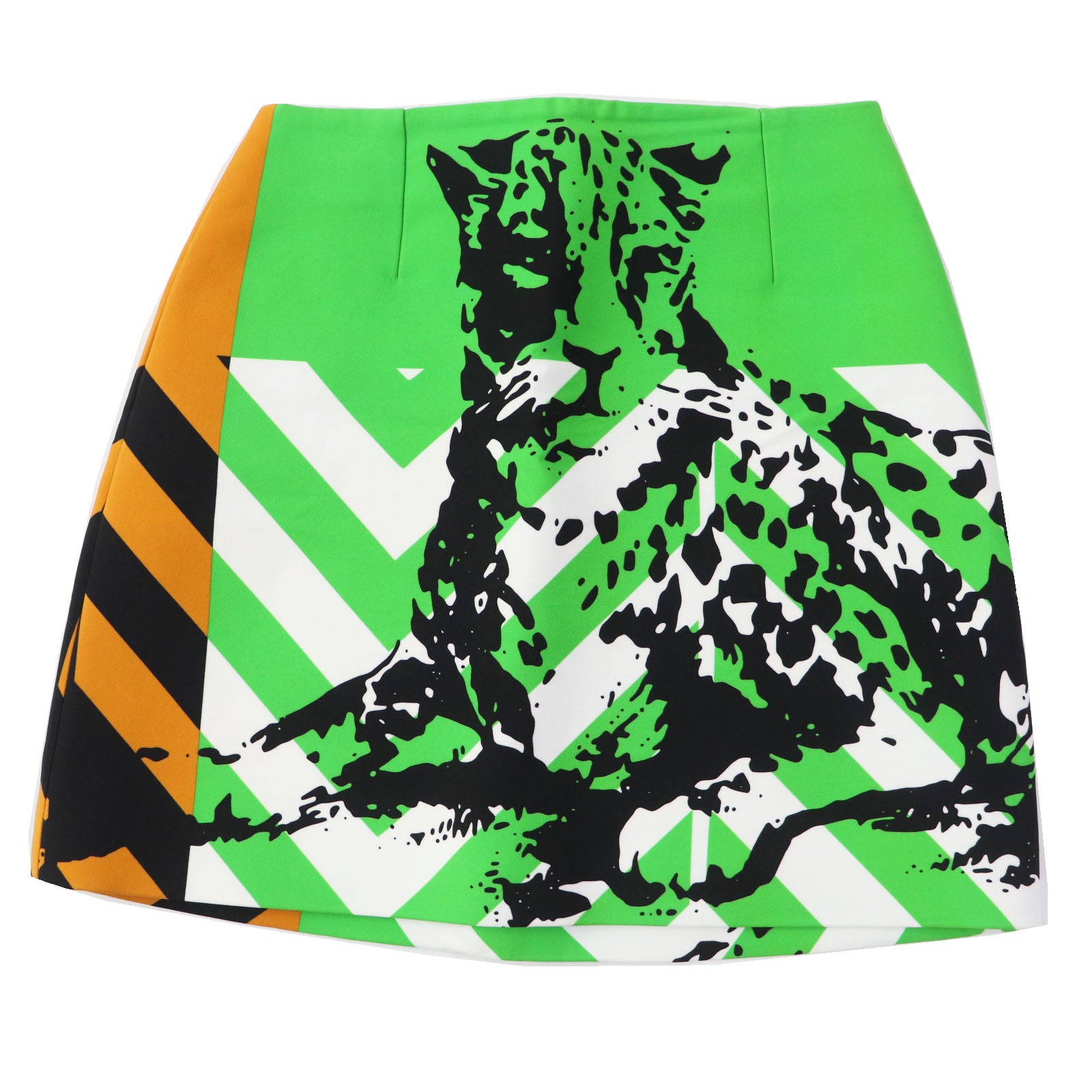 Dior D-JUNGLE Mini Skirt Nylon Silk Green 40