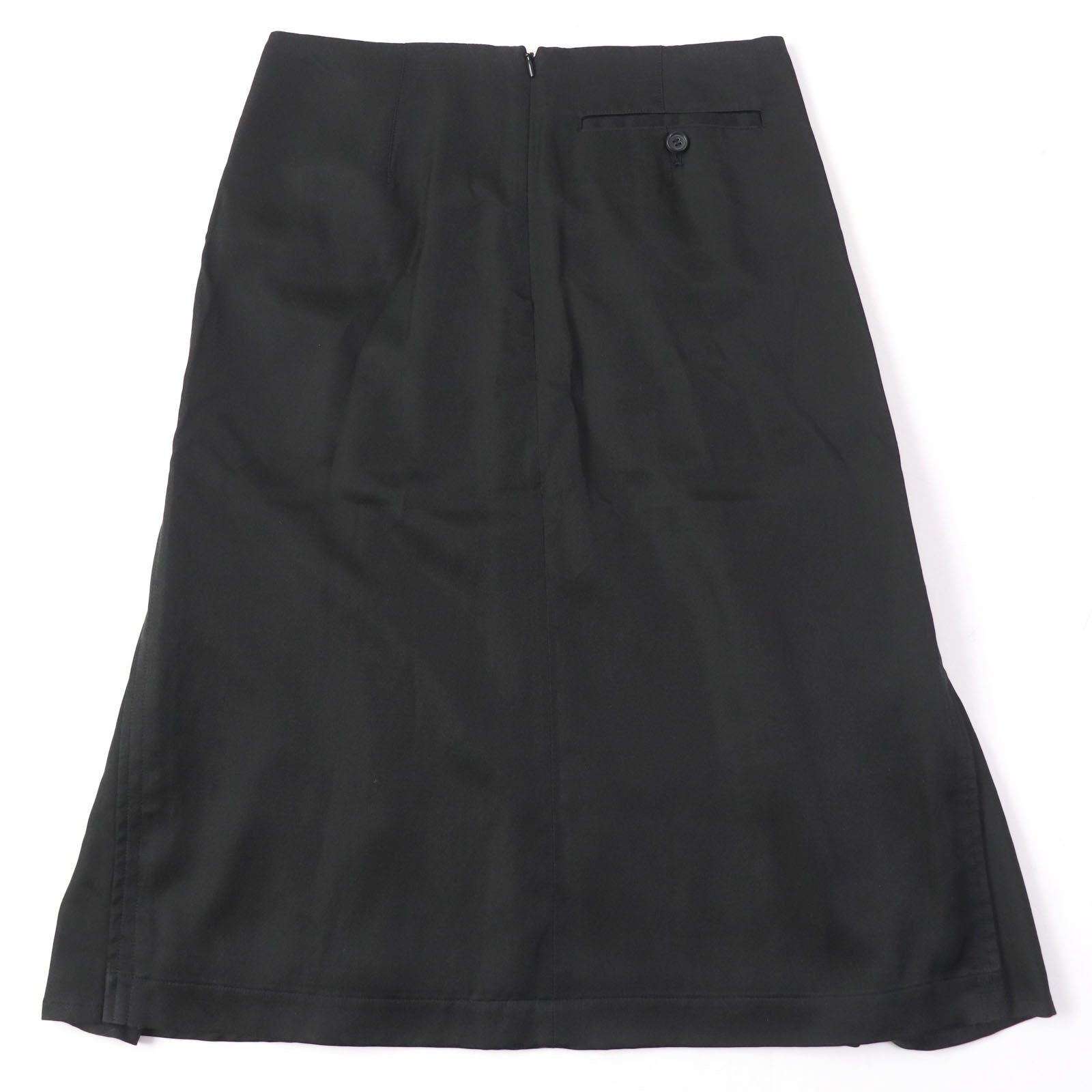 Issey Miyake Pleated Long Skirt Black