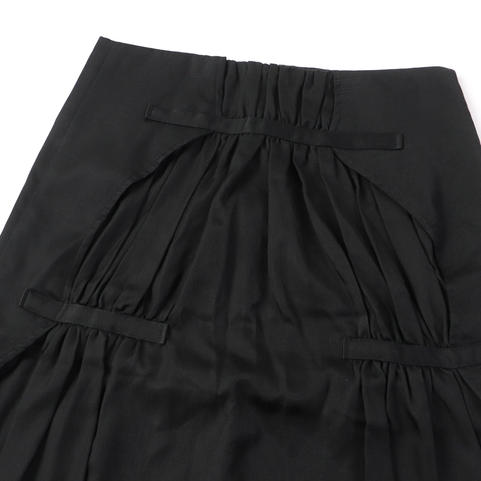 Issey Miyake Pleated Long Skirt Black