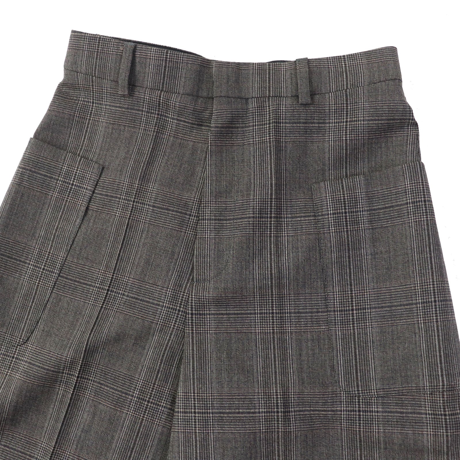 Celine Wool Culottes Prince of Wales Pants