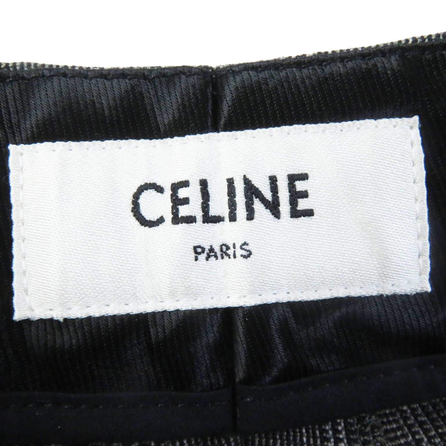 Celine Wool Culottes Prince of Wales Pants