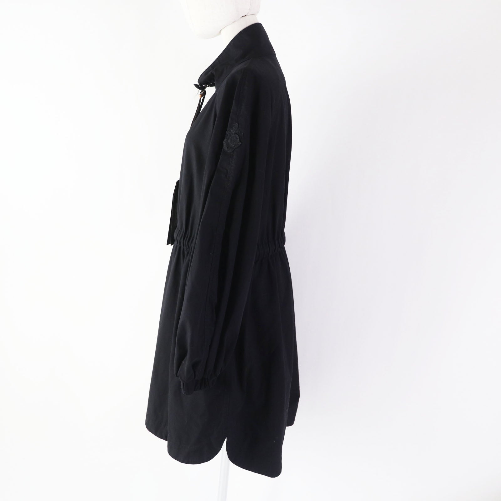 Moncler MERSEY Cotton Nylon Parka Coat Black Women