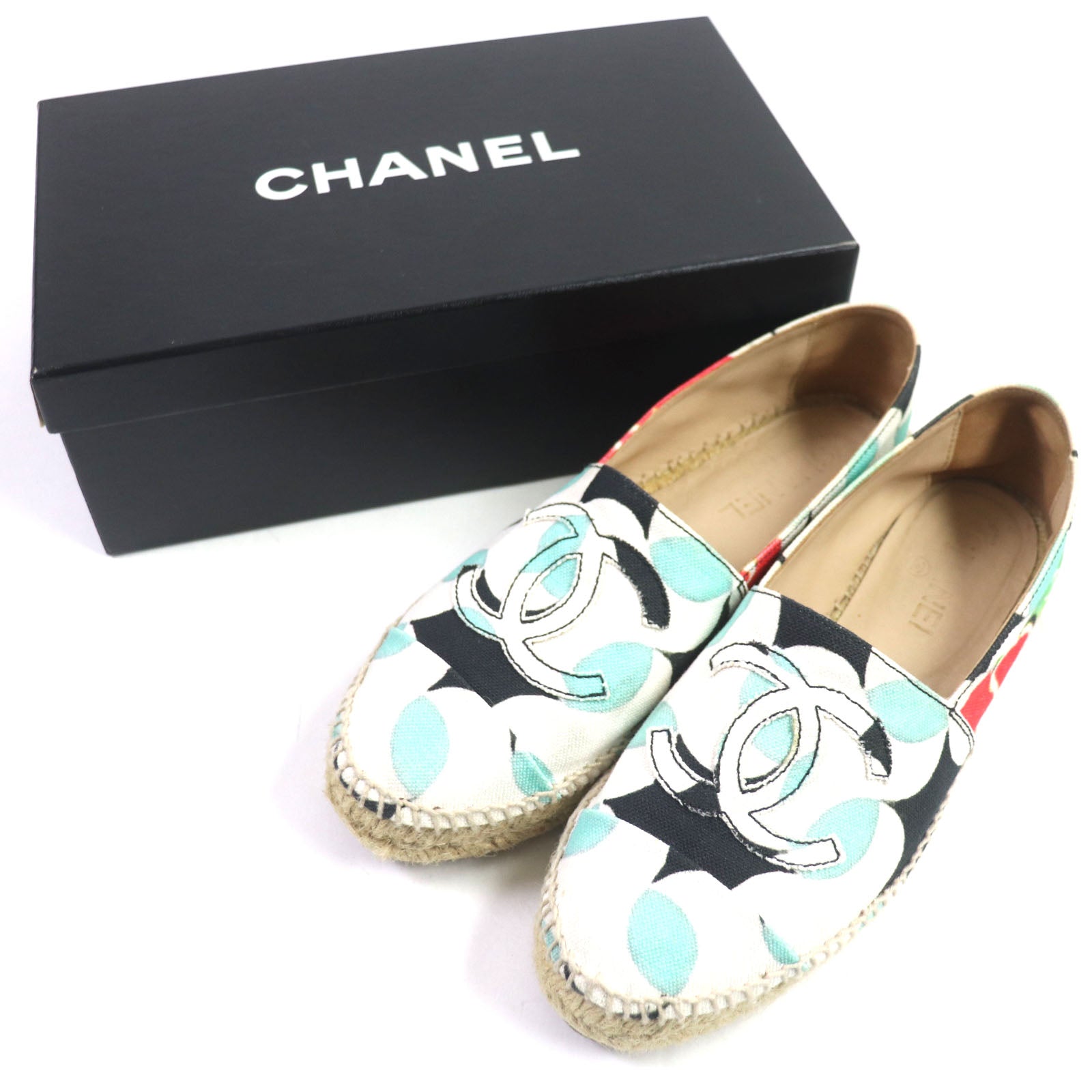 Chanel COCO Mark Espadrilles Canvas Slip-on