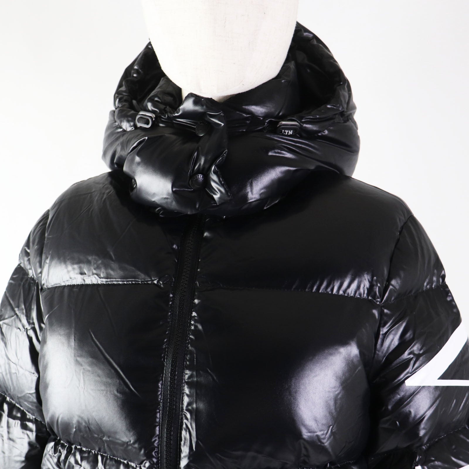 Valentino VLTN Logo Hooded Down Jacket Black 36