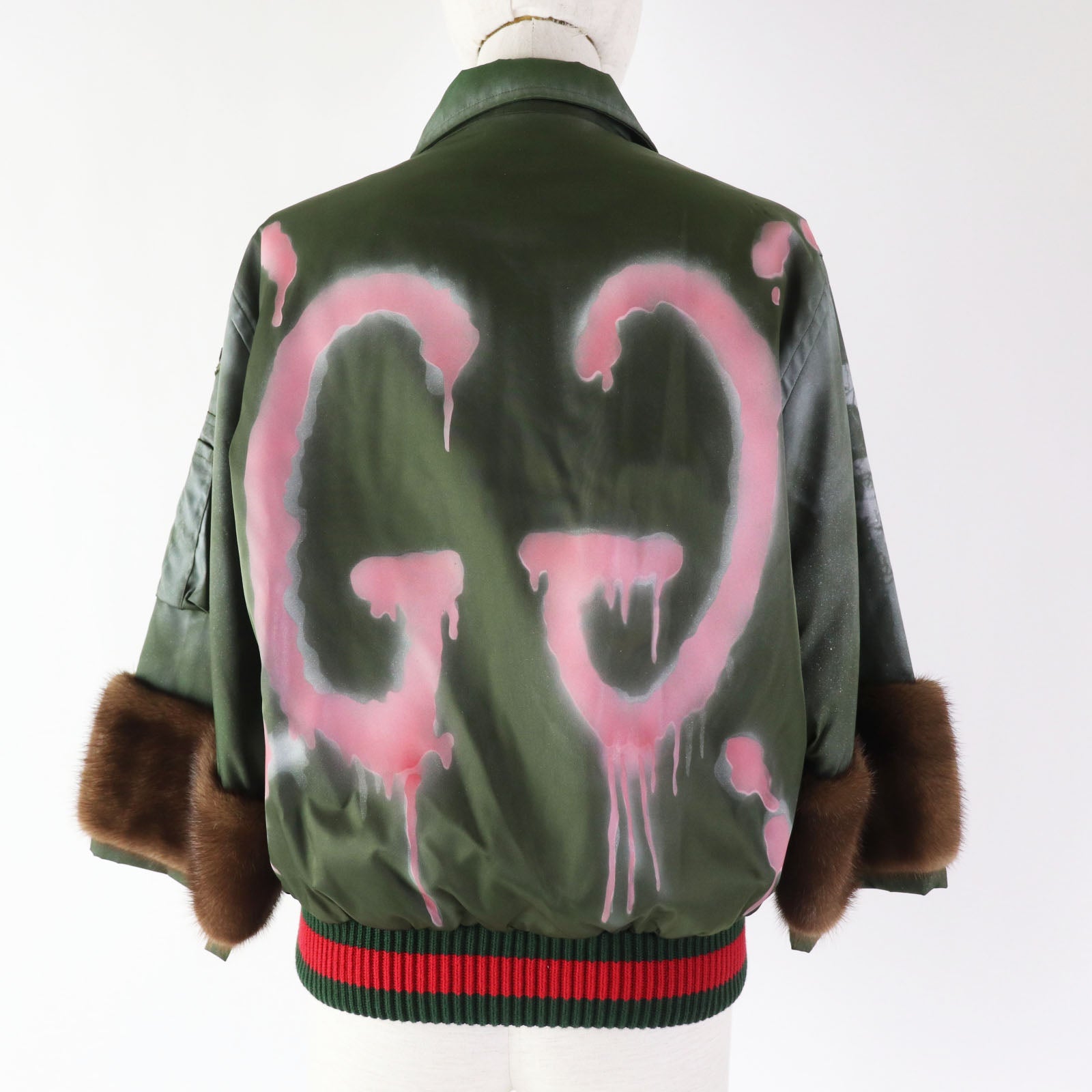 GUCCI BEE Embroidery GG Bomber Jacket 447112