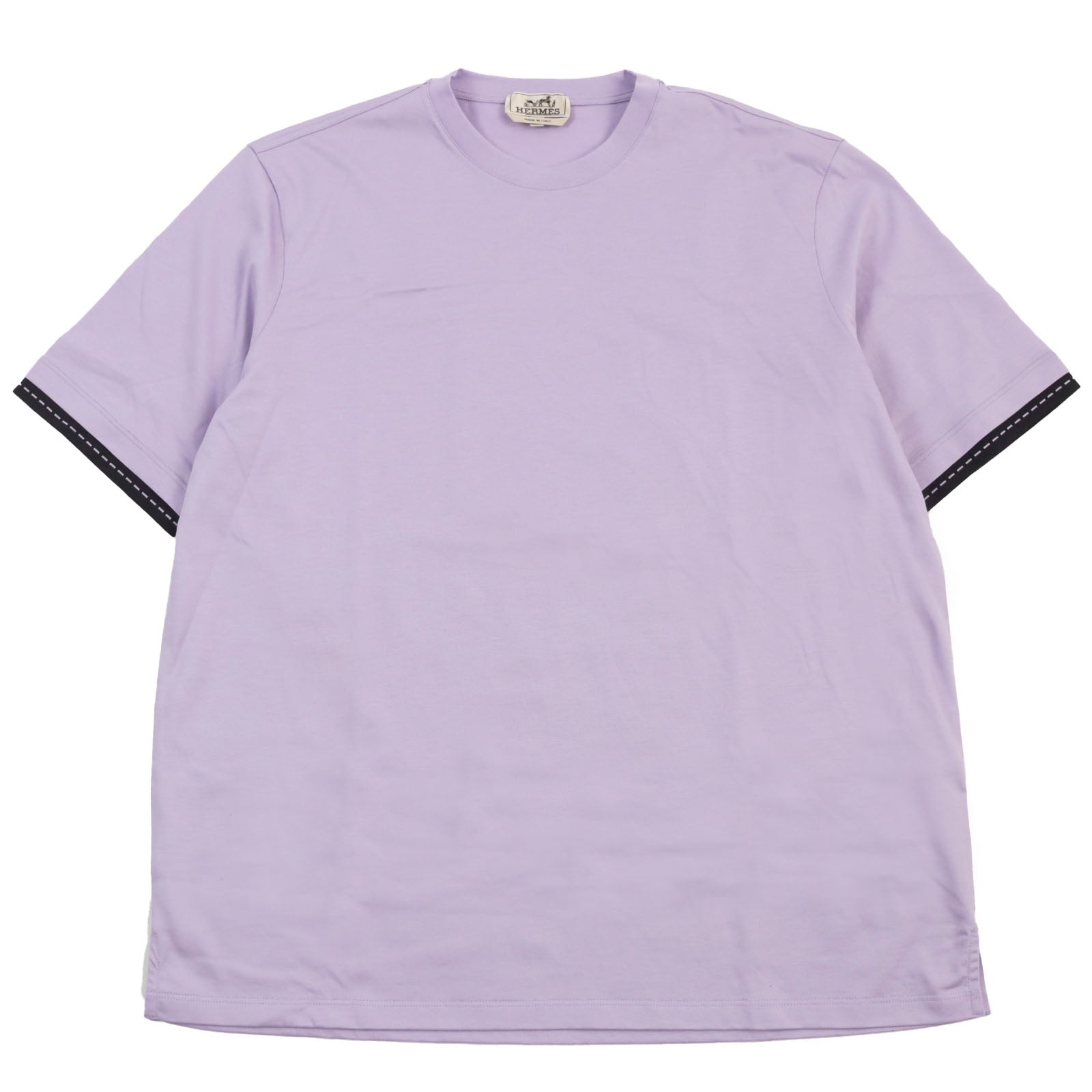 Hermes Cotton Crew Neck T-Shirt Purple L