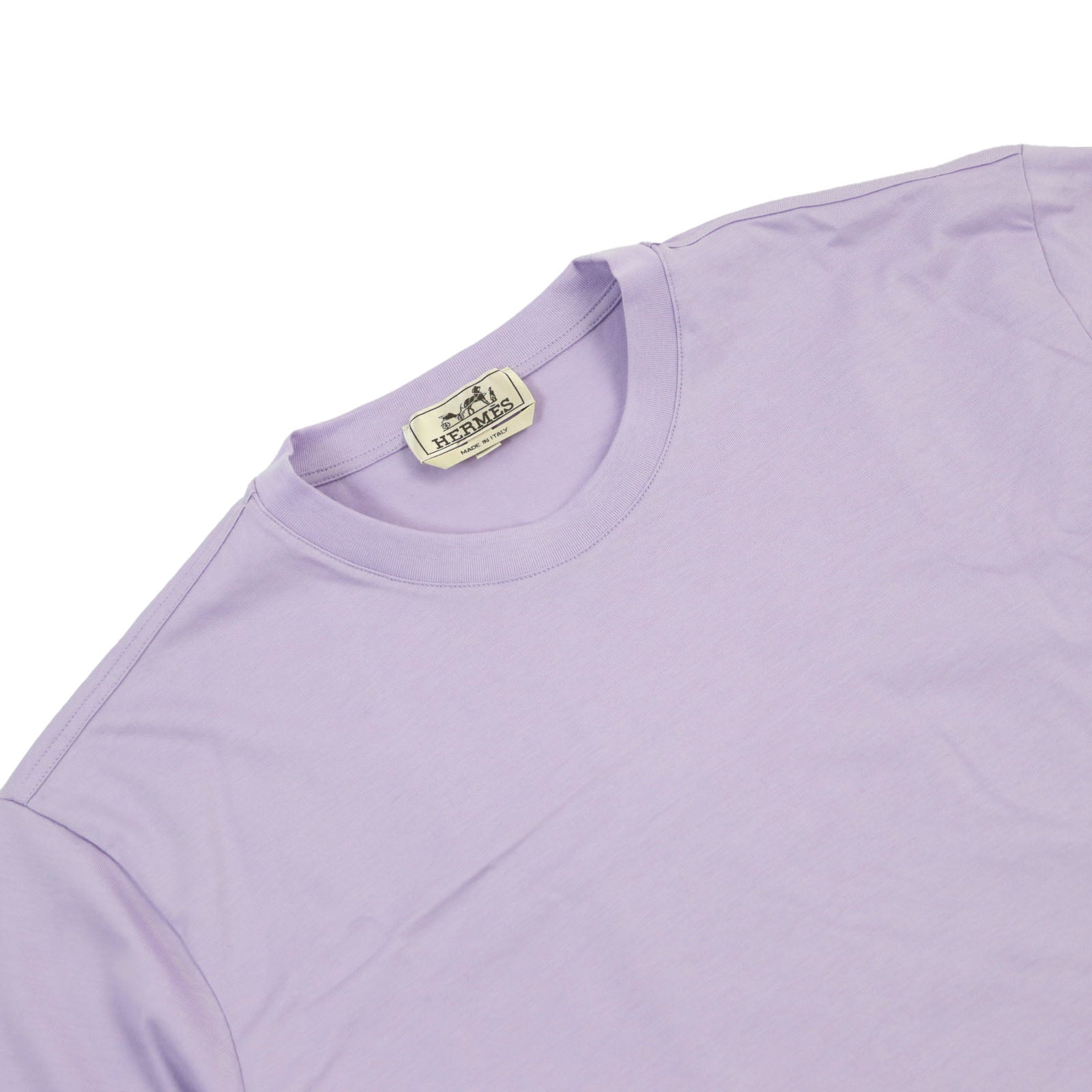 Hermes Cotton Crew Neck T-Shirt Purple L