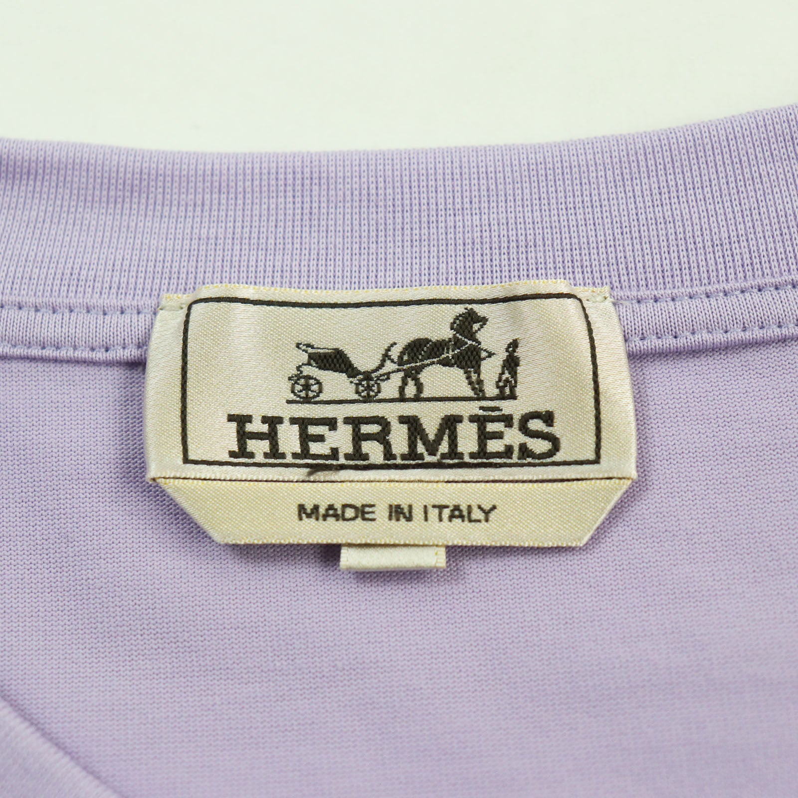 Hermes Cotton Crew Neck T-Shirt Purple L