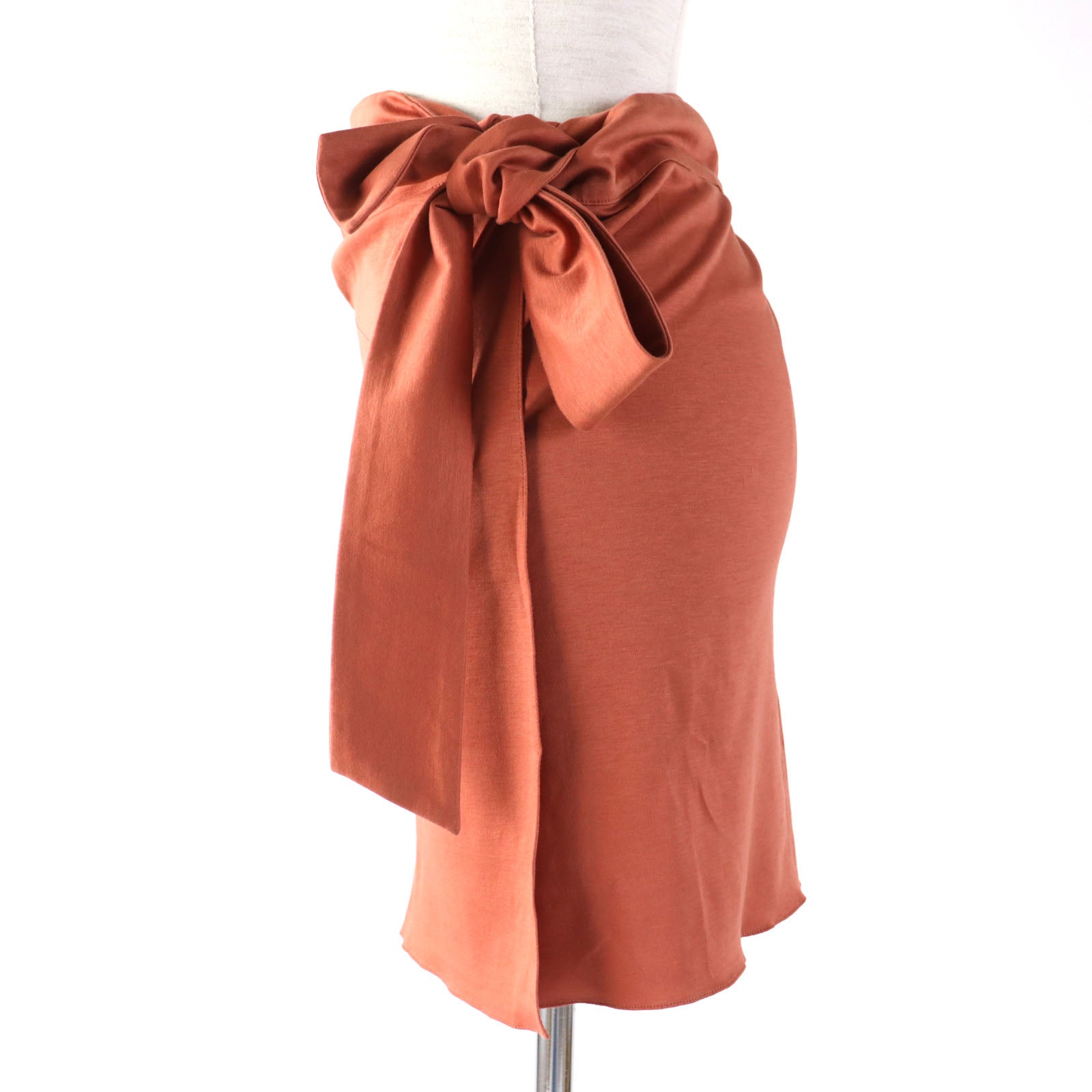 Hermes Cotton H Motif Wrap Skirt Brown 34