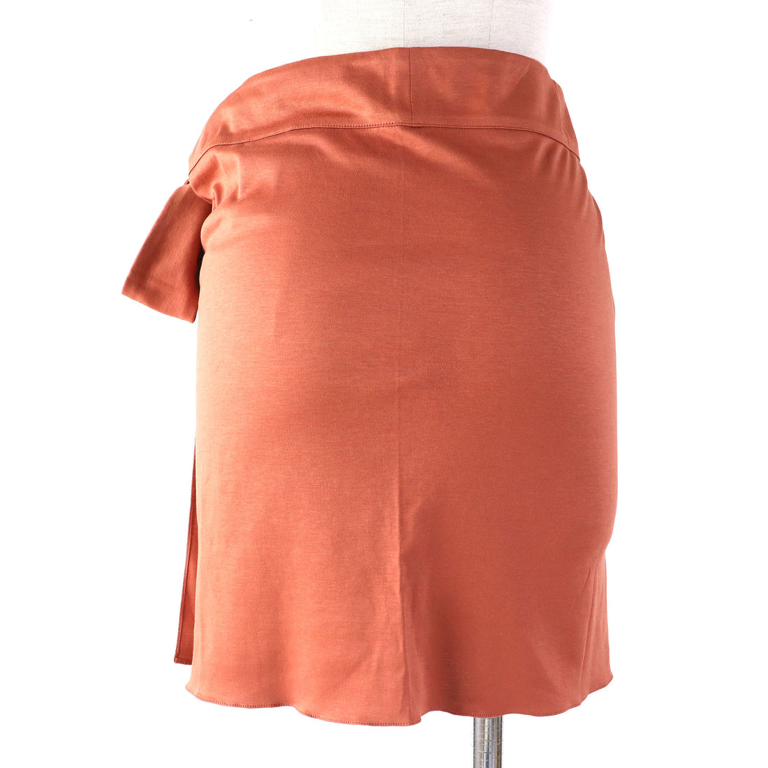 HERMES Cotton H Motif Mini Wrap Skirt Brown 34