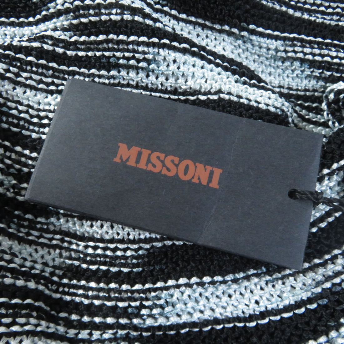 Missoni Long Knit Gilet Black Silver 40 Women